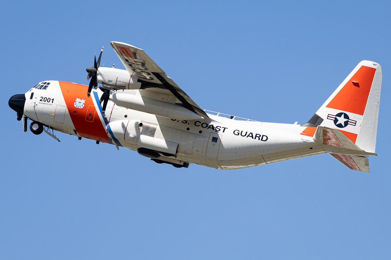 Full size: USCG - United States Coast Guard Lockheed C-130J Hercules 2001 at Lakeland Linder International Airport