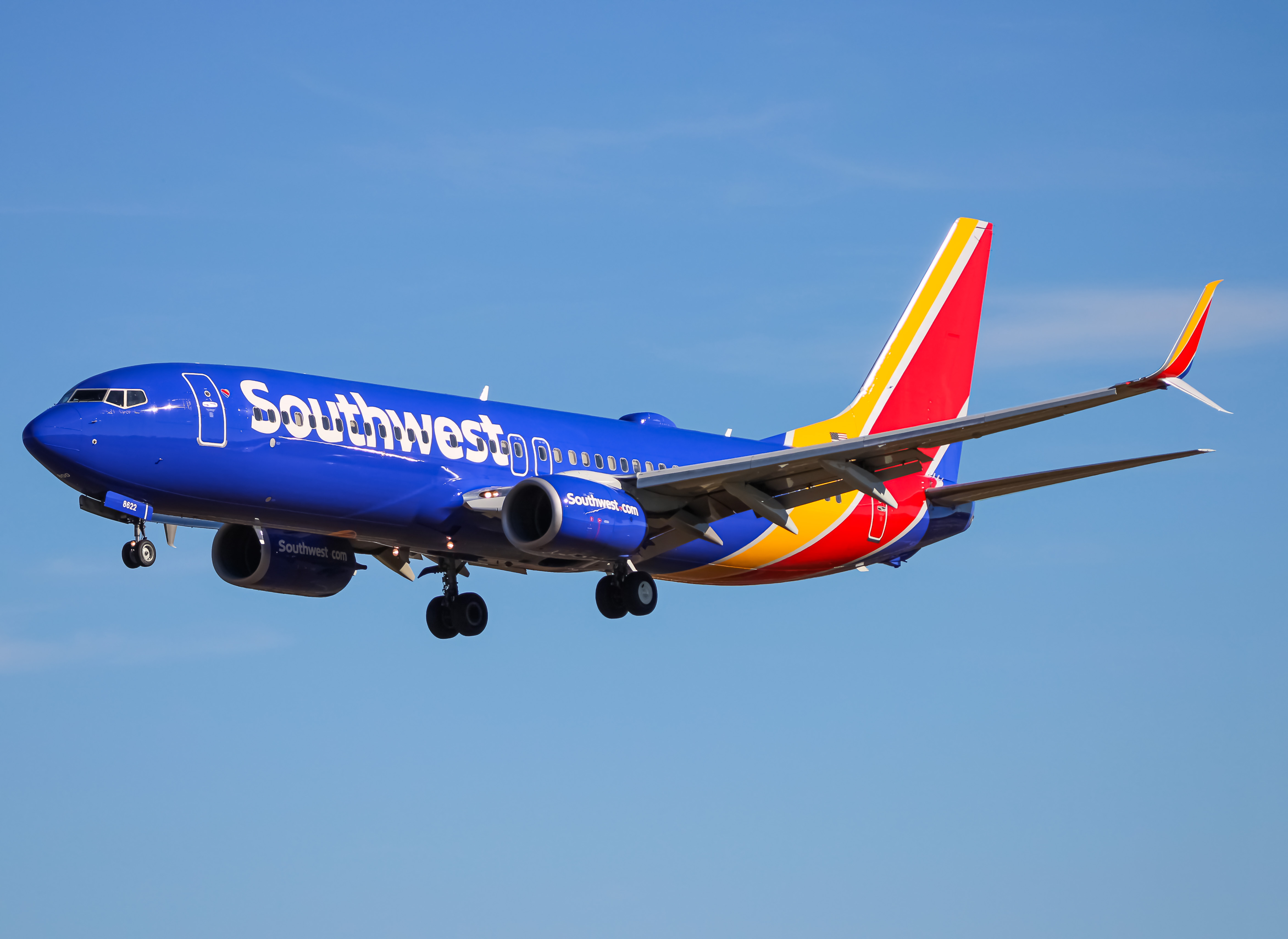 Full size: Southwest Airlines Boeing 737-800 N8622A at Baltimore/Washington International Thurgood Marshall Airport