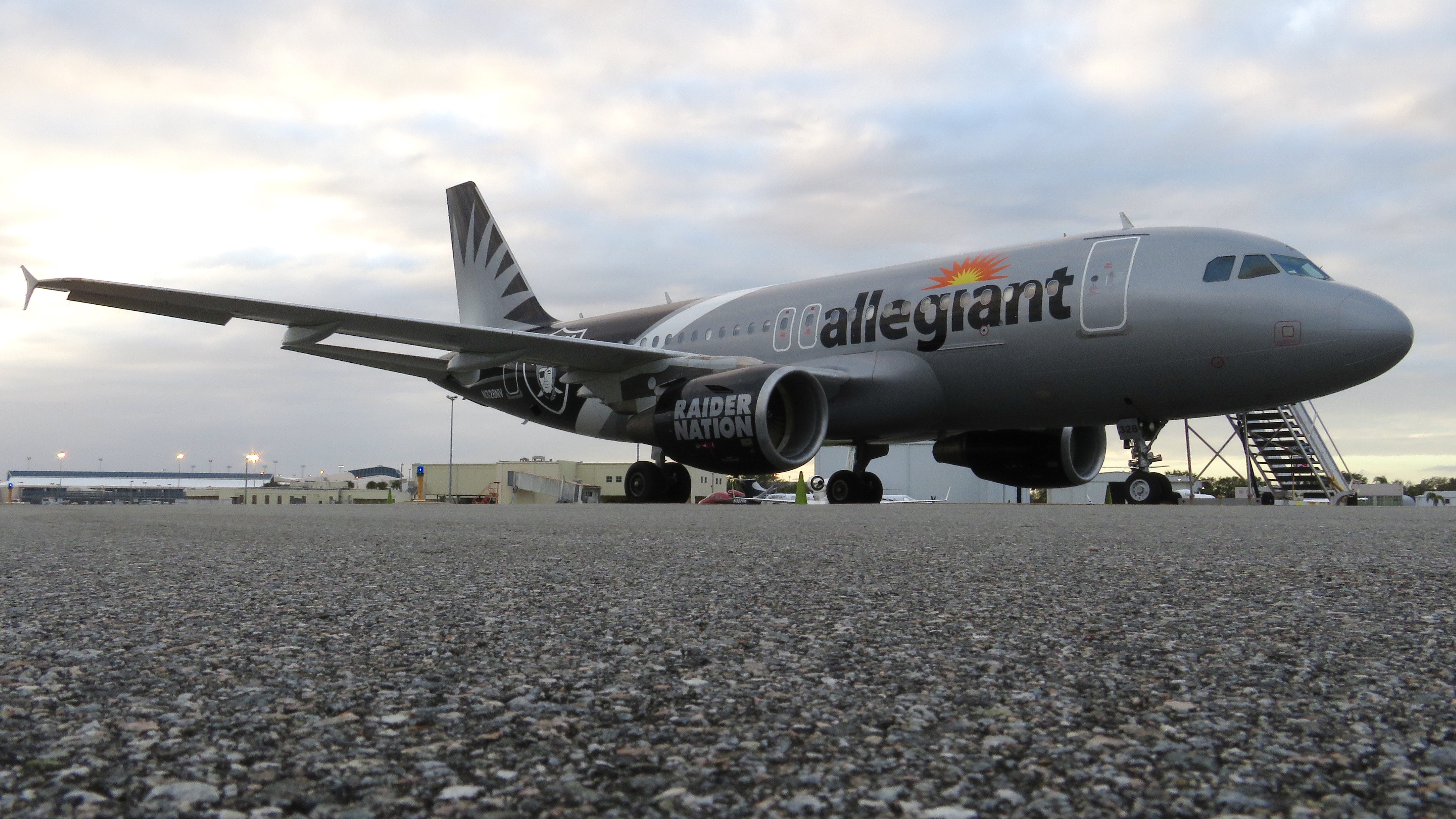 Full size: Allegiant Air Airbus A319 N328NV at Daytona Beach International Airport