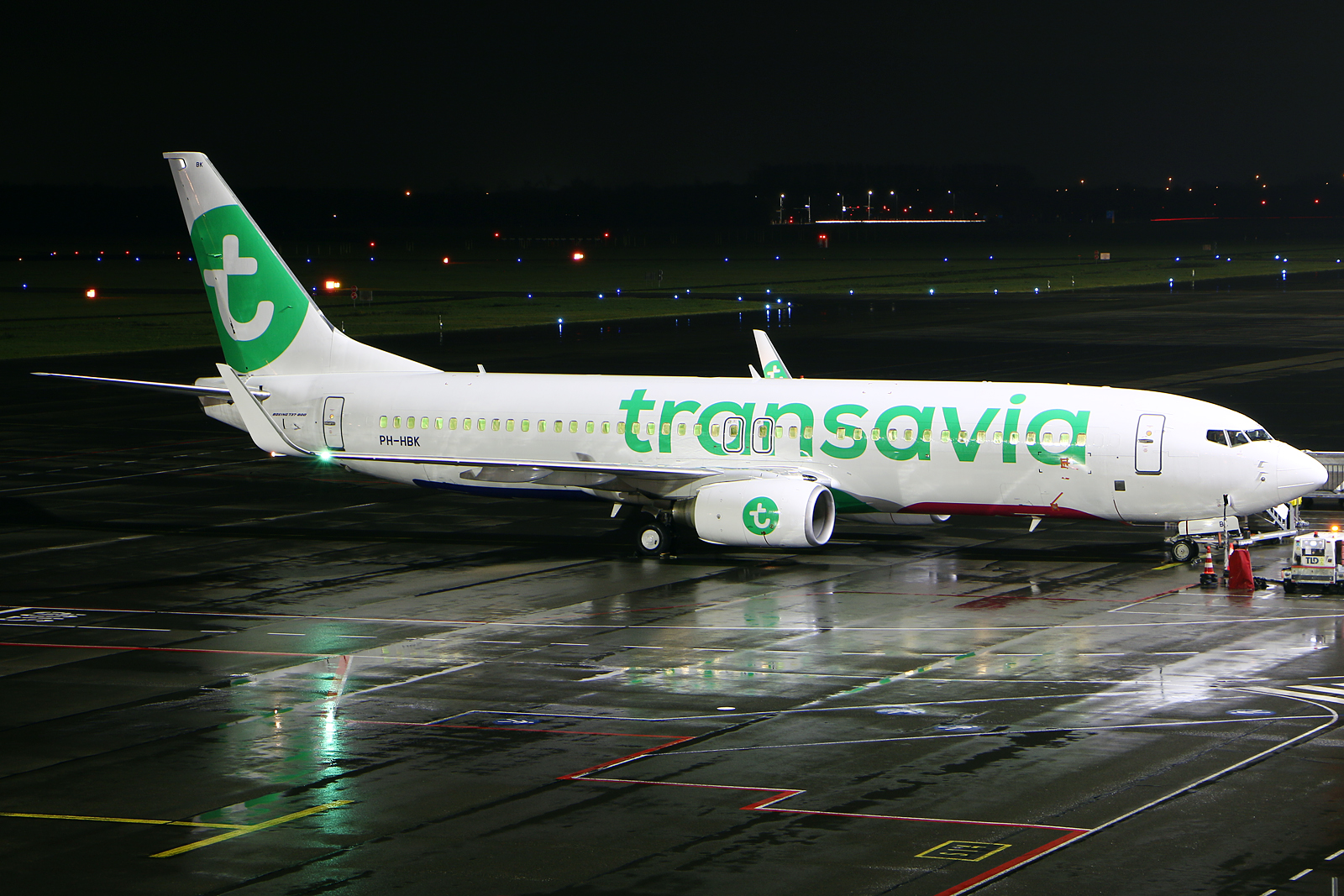 Full size: Transavia Airlines Boeing 737-800 PH-HBK at Eindhoven Airport