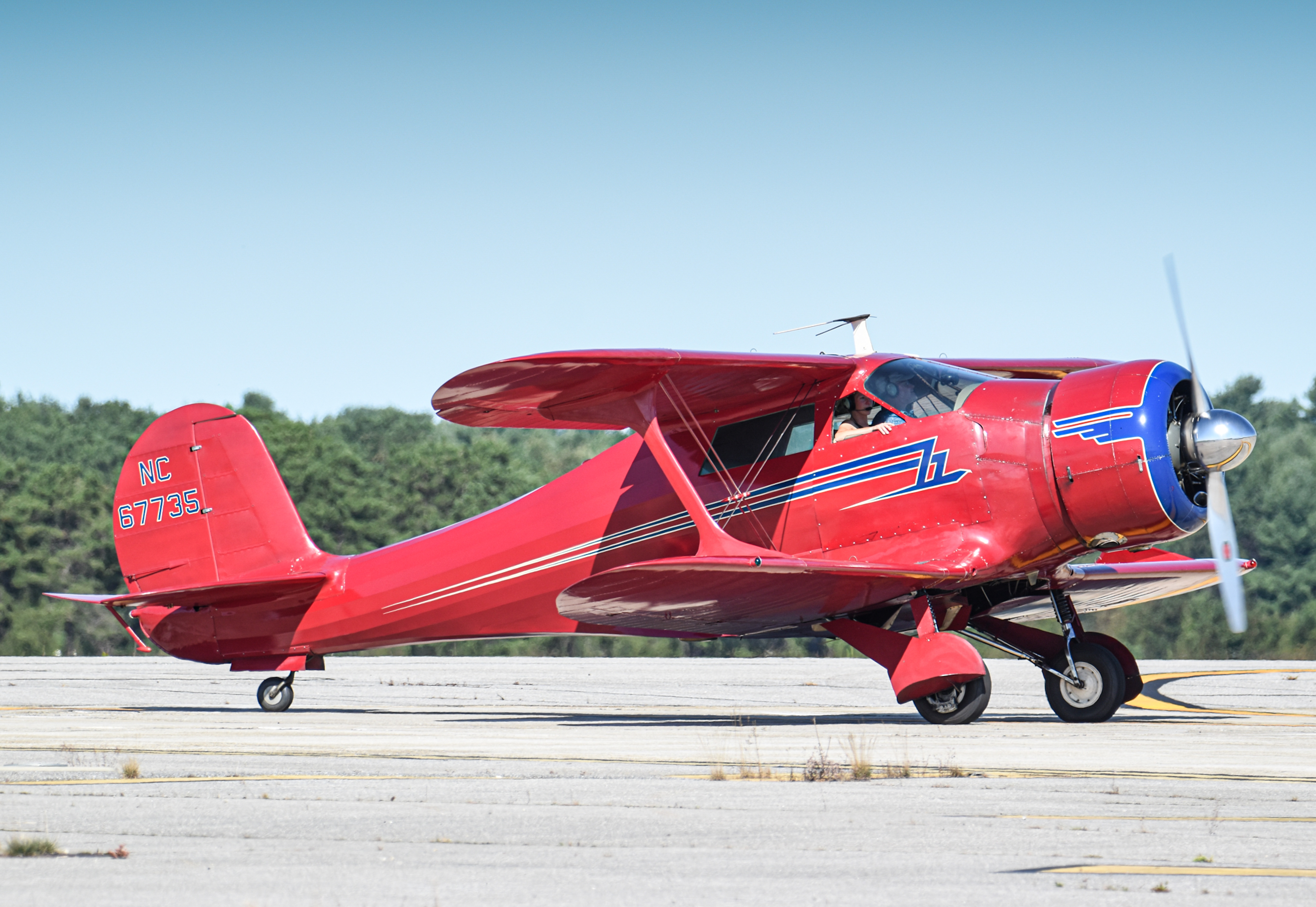 Full size: PRIVATE Beech D17s  NC67735 at Batom Airport