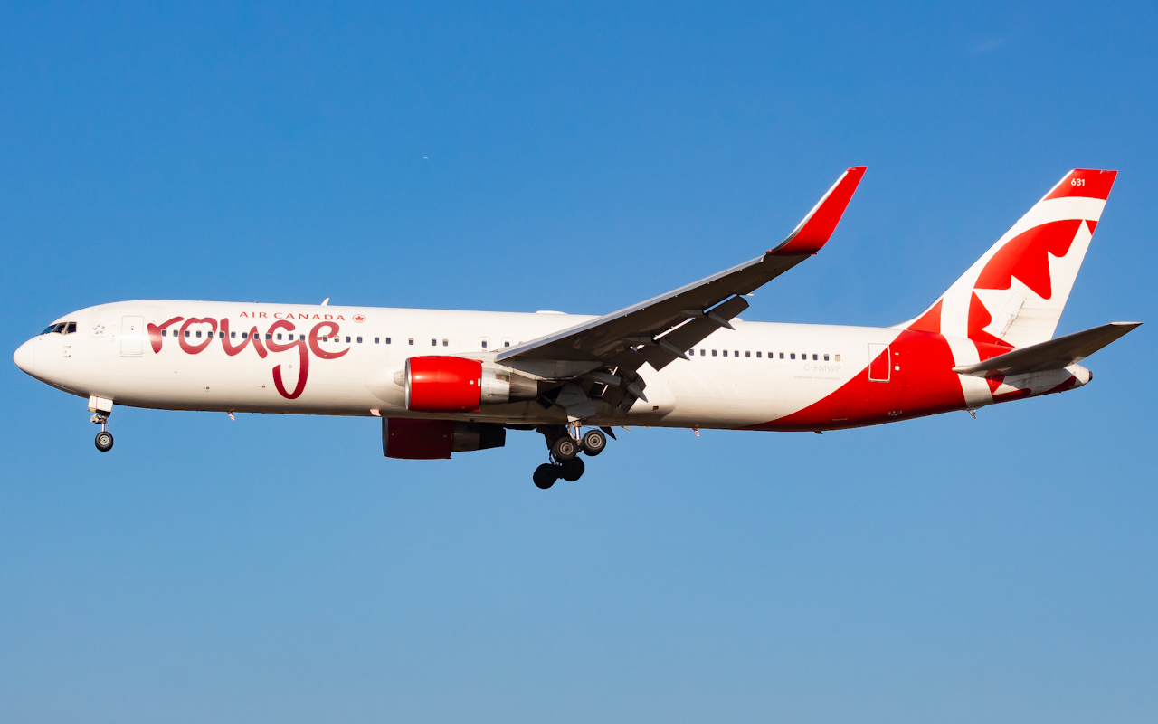 Full size: Air Canada Rouge Boeing 767-300ER C-FMWP at Tampa International Airport