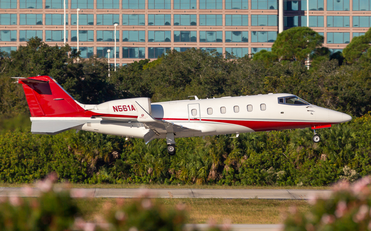 Full size: PRIVATE Learjet 60 N561AB at Tampa International Airport