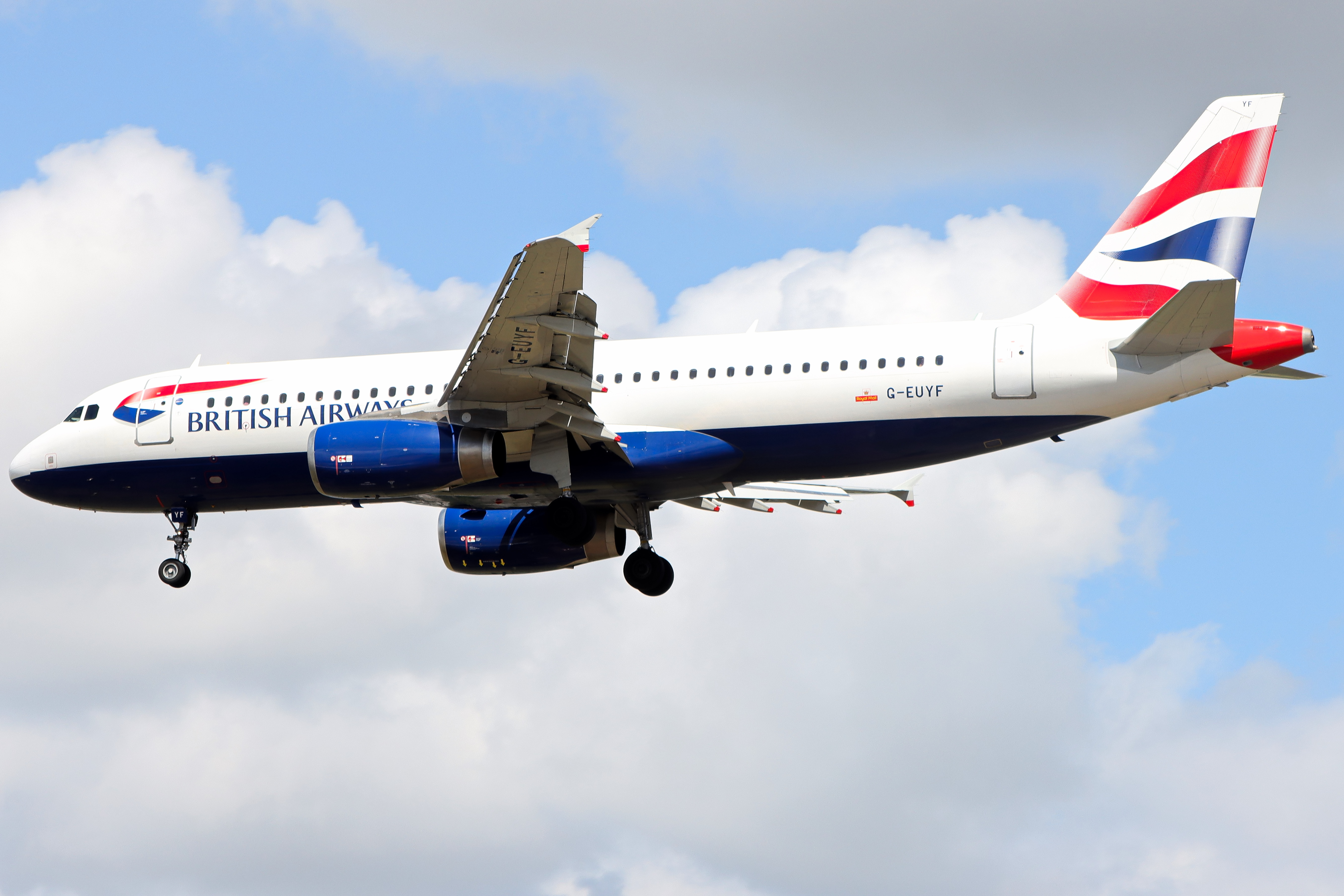 Full size: British Airways Airbus A320 G-EUYF at London Heathrow International Airport