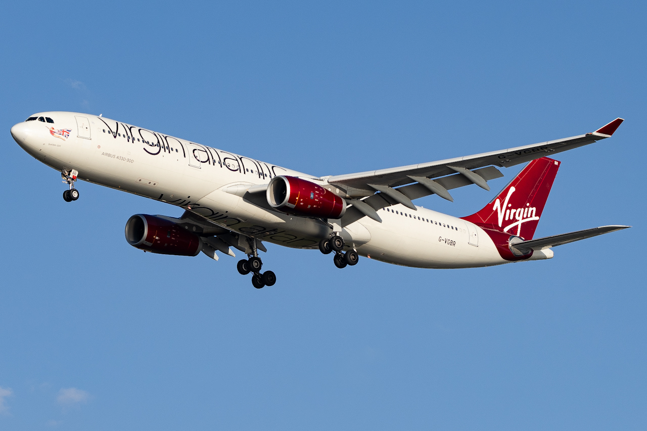 Full size: Virgin Atlantic  Airbus A330-300 G-VGBR at Tampa International Airport