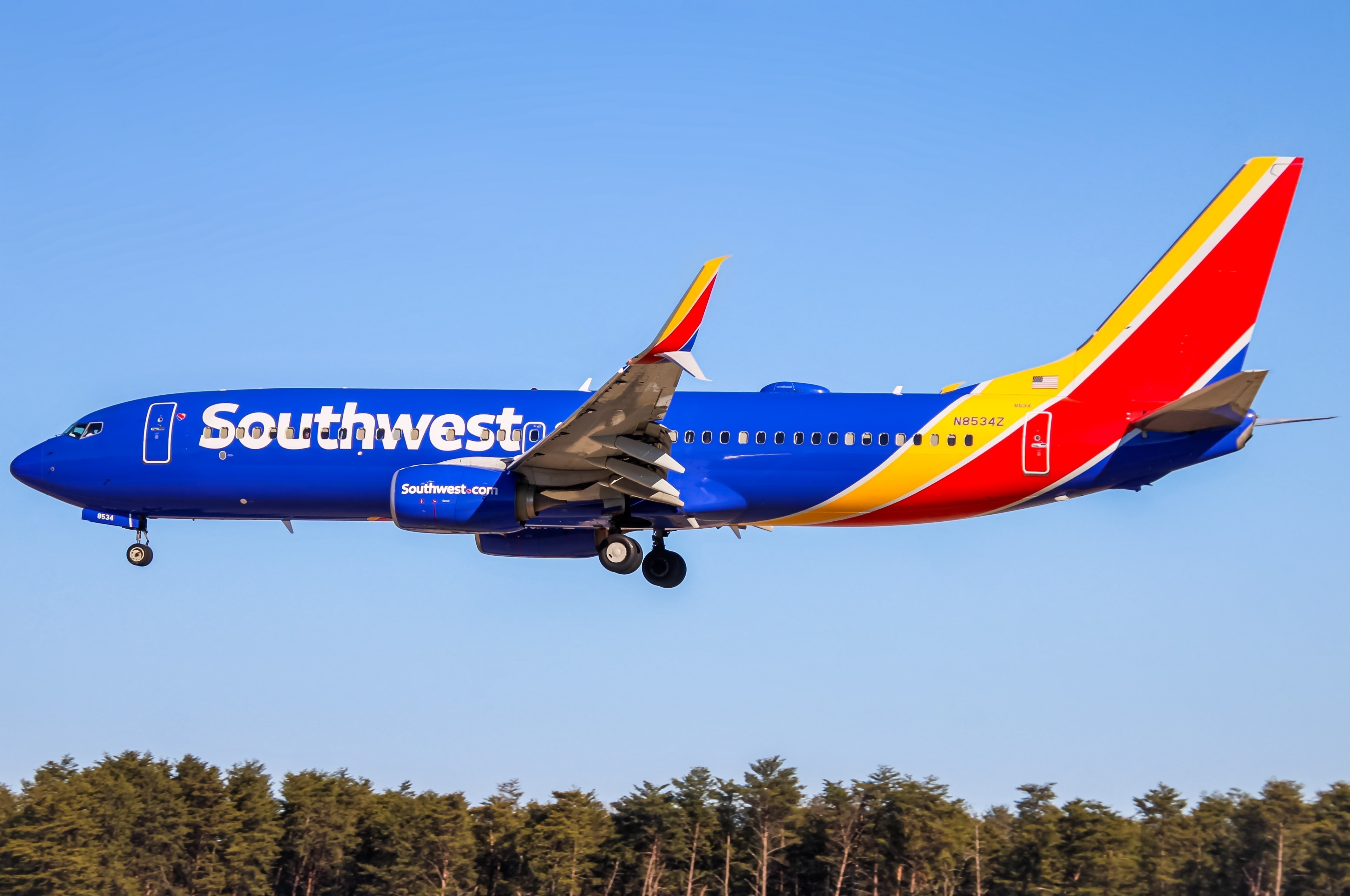 Full size: Southwest Airlines Boeing 737-800 N8534Z at Baltimore/Washington International Thurgood Marshall Airport