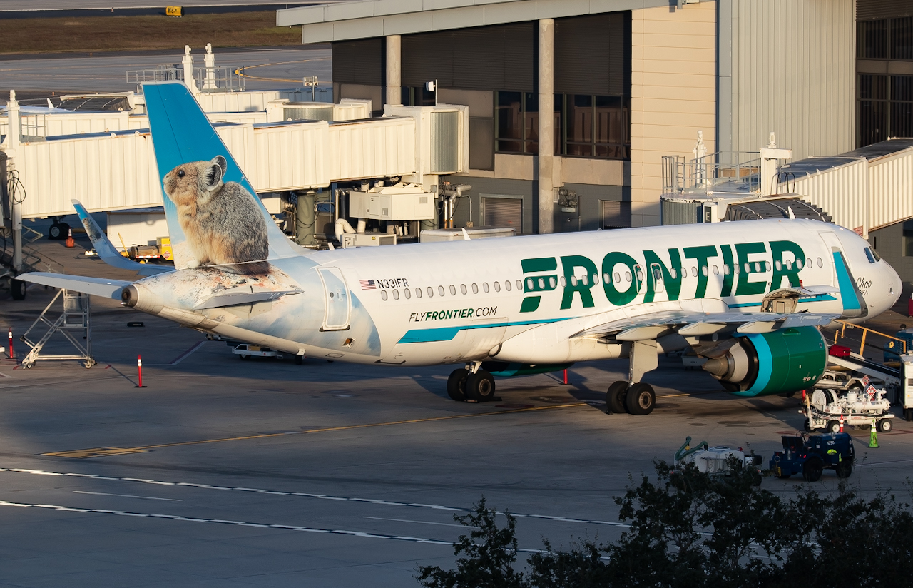 Full size: Frontier Airlines Airbus A320NEO N331FR at Tampa International Airport