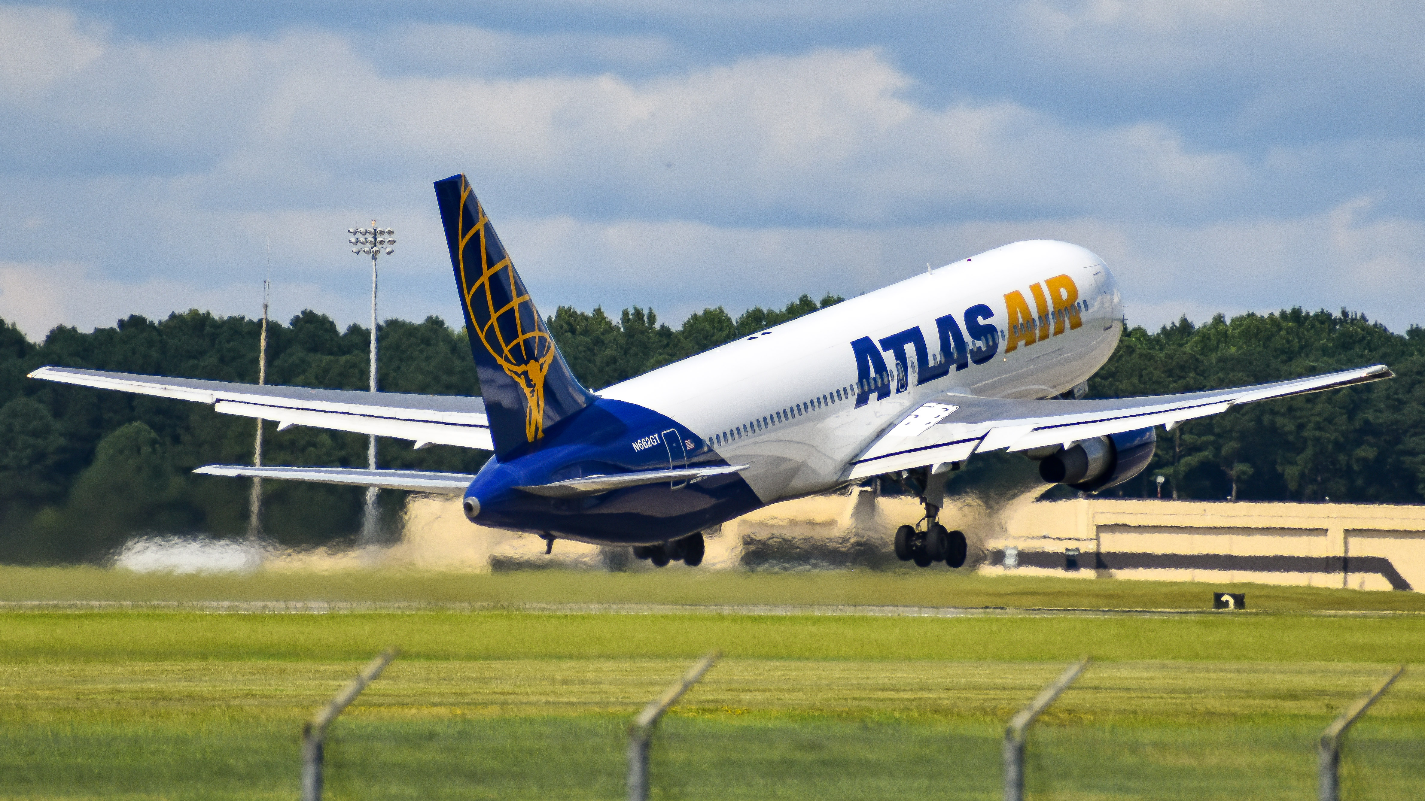 Full size: Atlas Air Boeing 767-300 N602GT at Seymour Johnson AFB