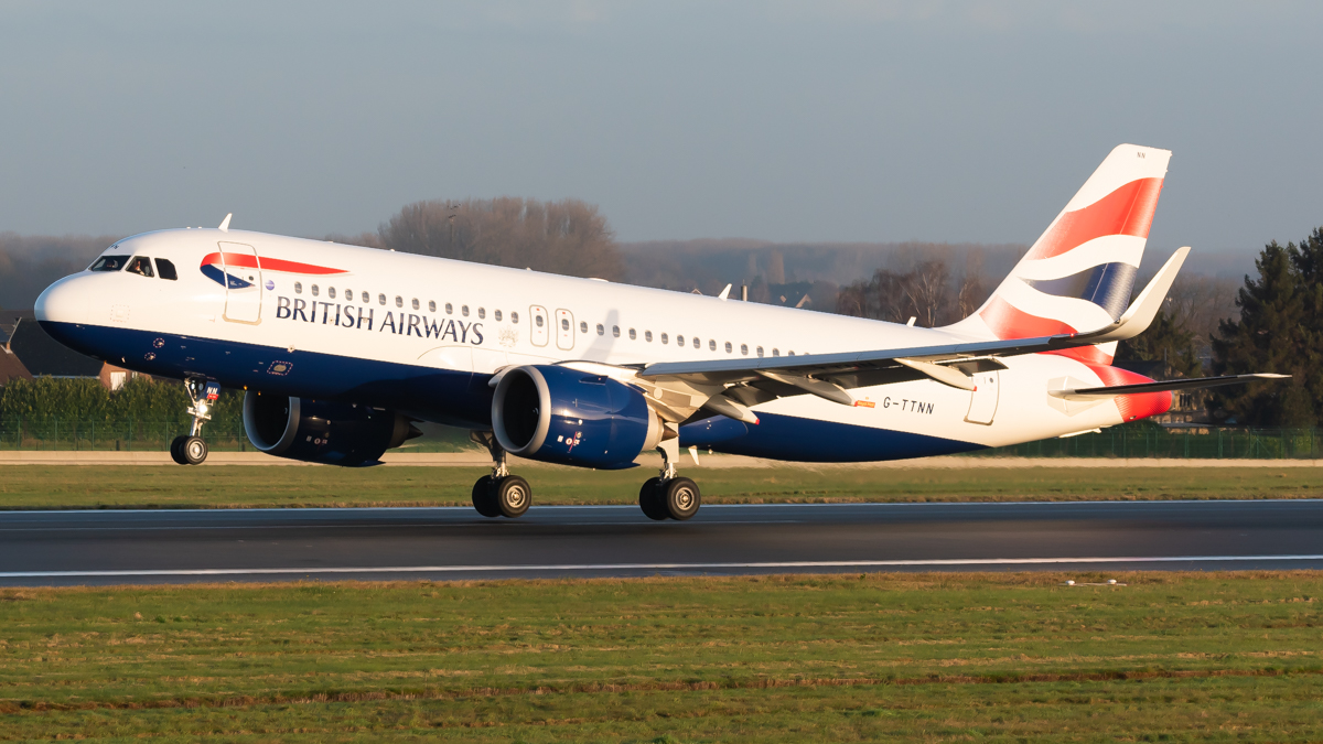 Full size: British Airways Airbus A320NEO G-TTNN at Brussels Airport
