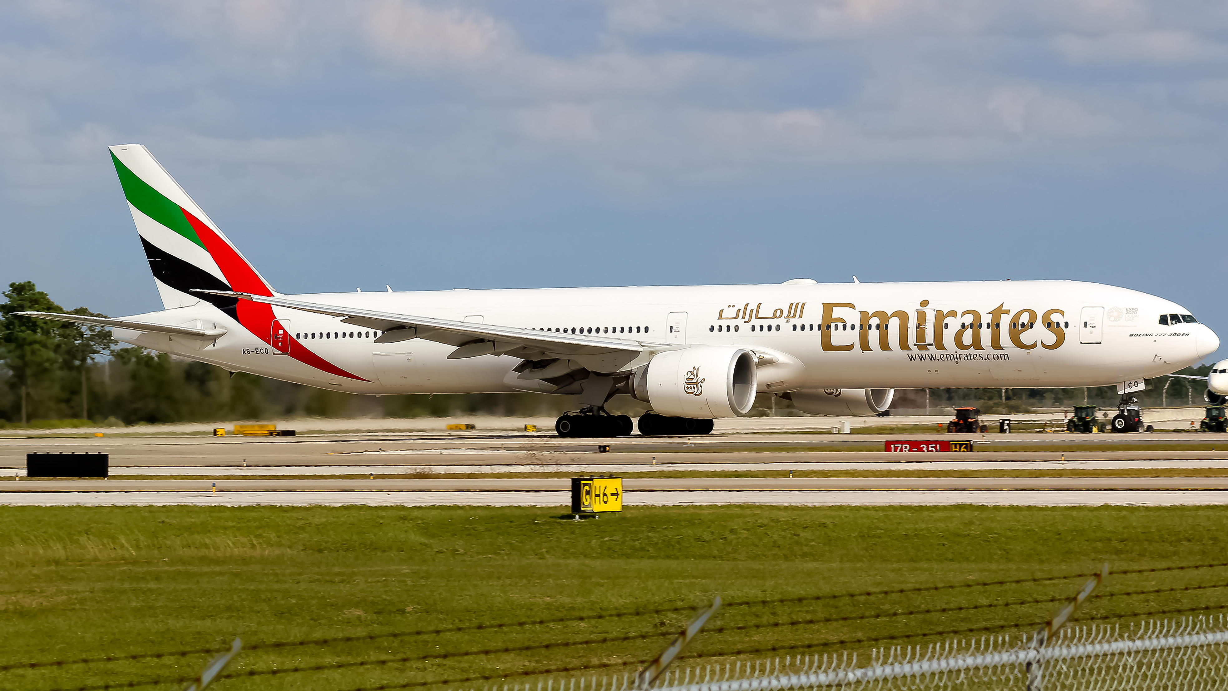 Full size: Emirates Boeing 777-300ER A6-ECO at Orlando International Airport