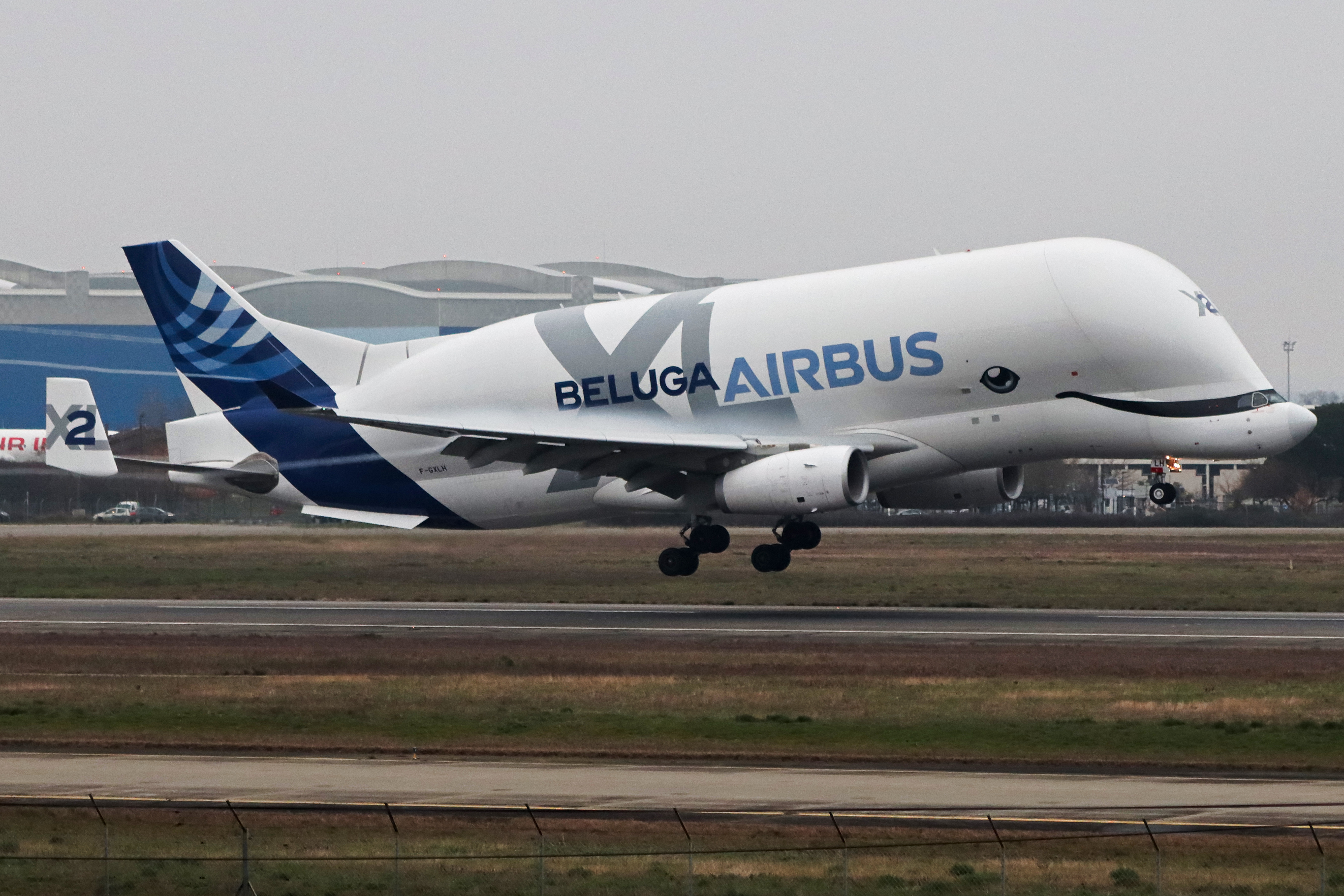 Full size: Airbus Transport International AIRBUS A330-700L BELUGA XL F-GXLH at Toulouse Blagnac Airport