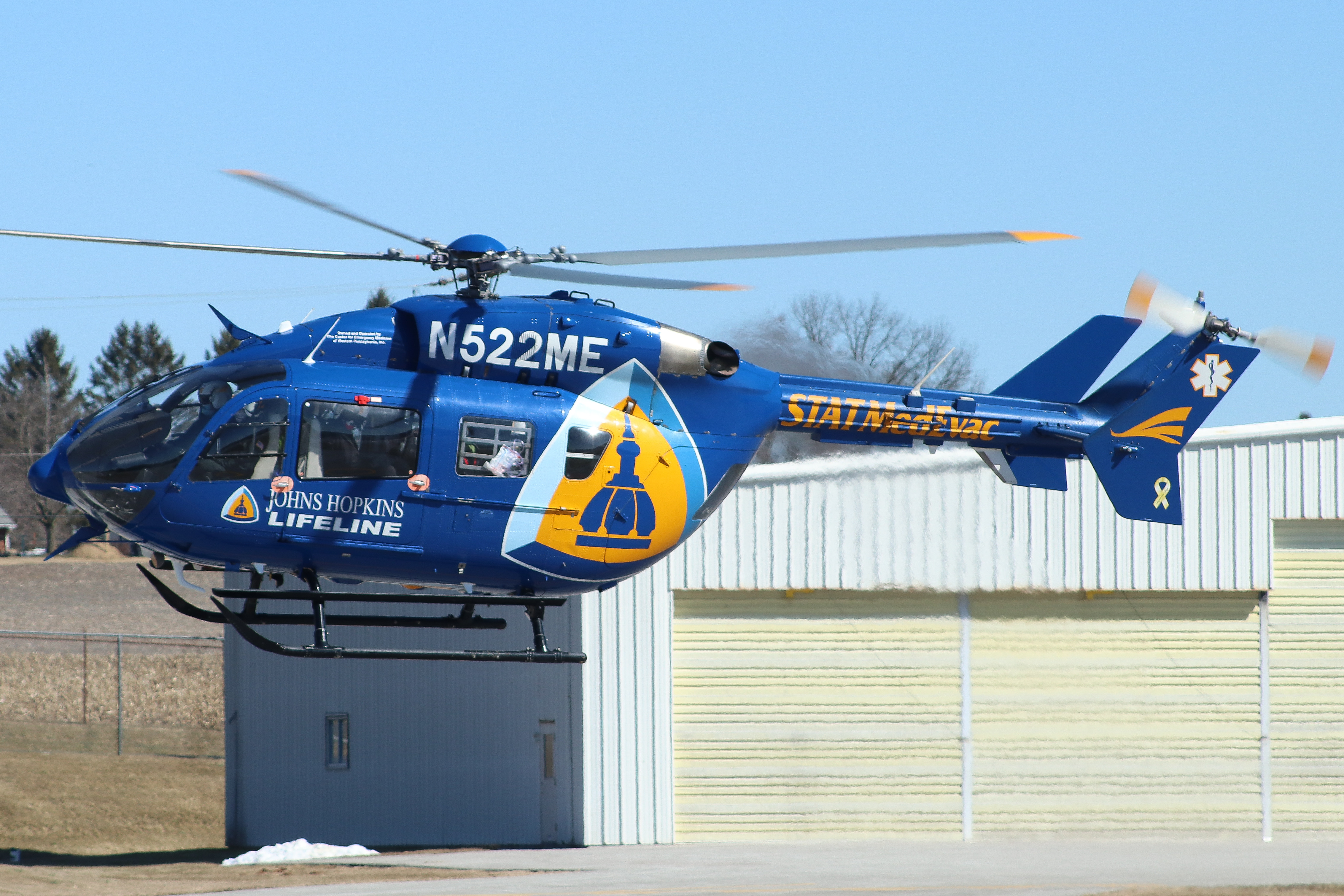 Full size: STAT MedEvac  Eurocopter EC145 N522ME at York Airport