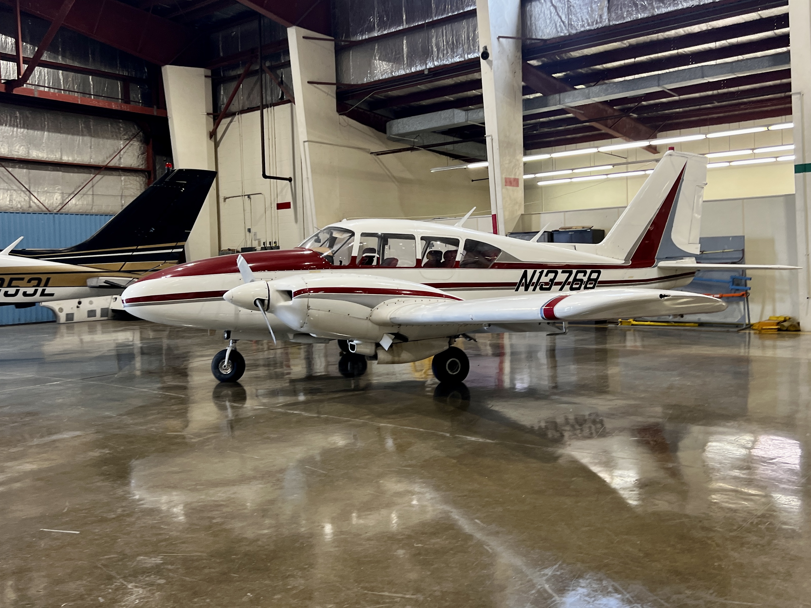 Full size: PRIVATE PA-23 N13768 at Carbondale Murphysboro Southern Illinois Airport