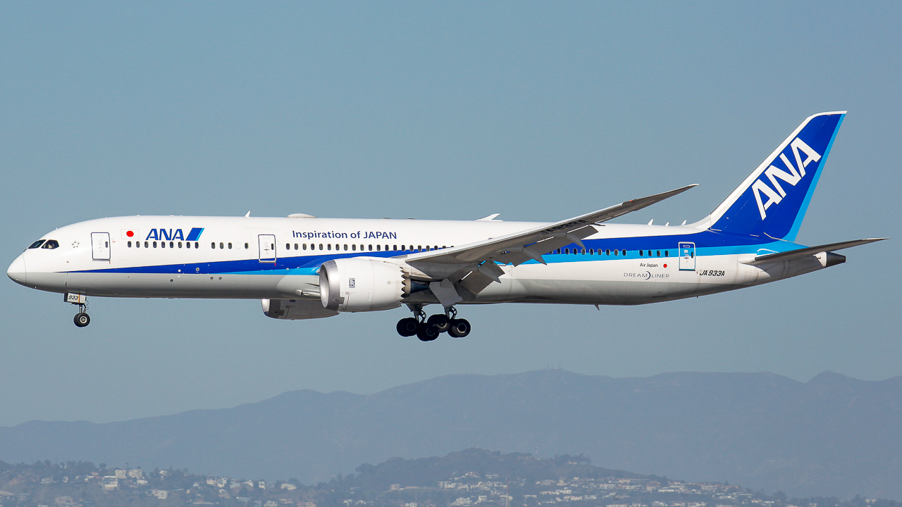 Full size: All Nippon Airways Boeing 787-9 JA933A at Los Angeles International Airport
