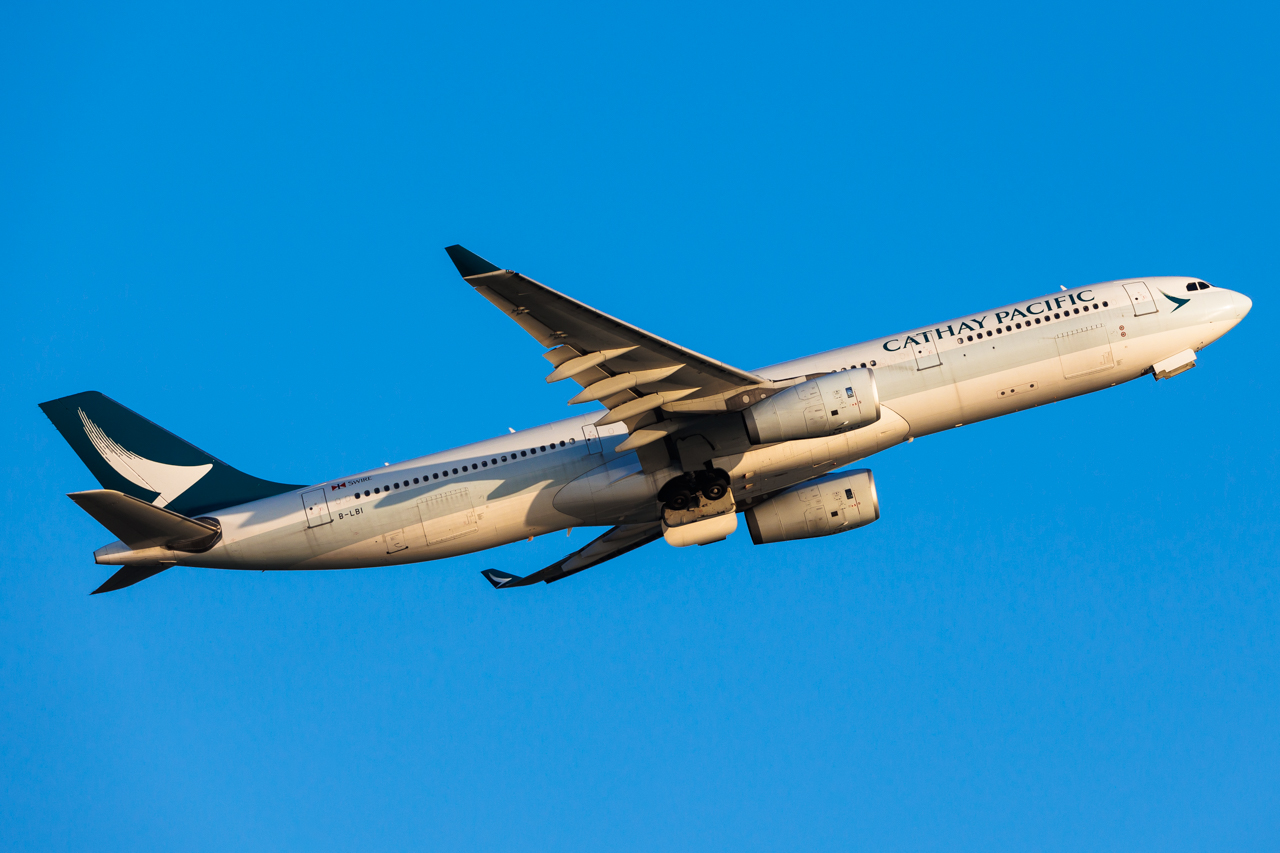 Full size: Cathay Pacific Airbus A330-300 B-LBI at Hong Kong International Airport