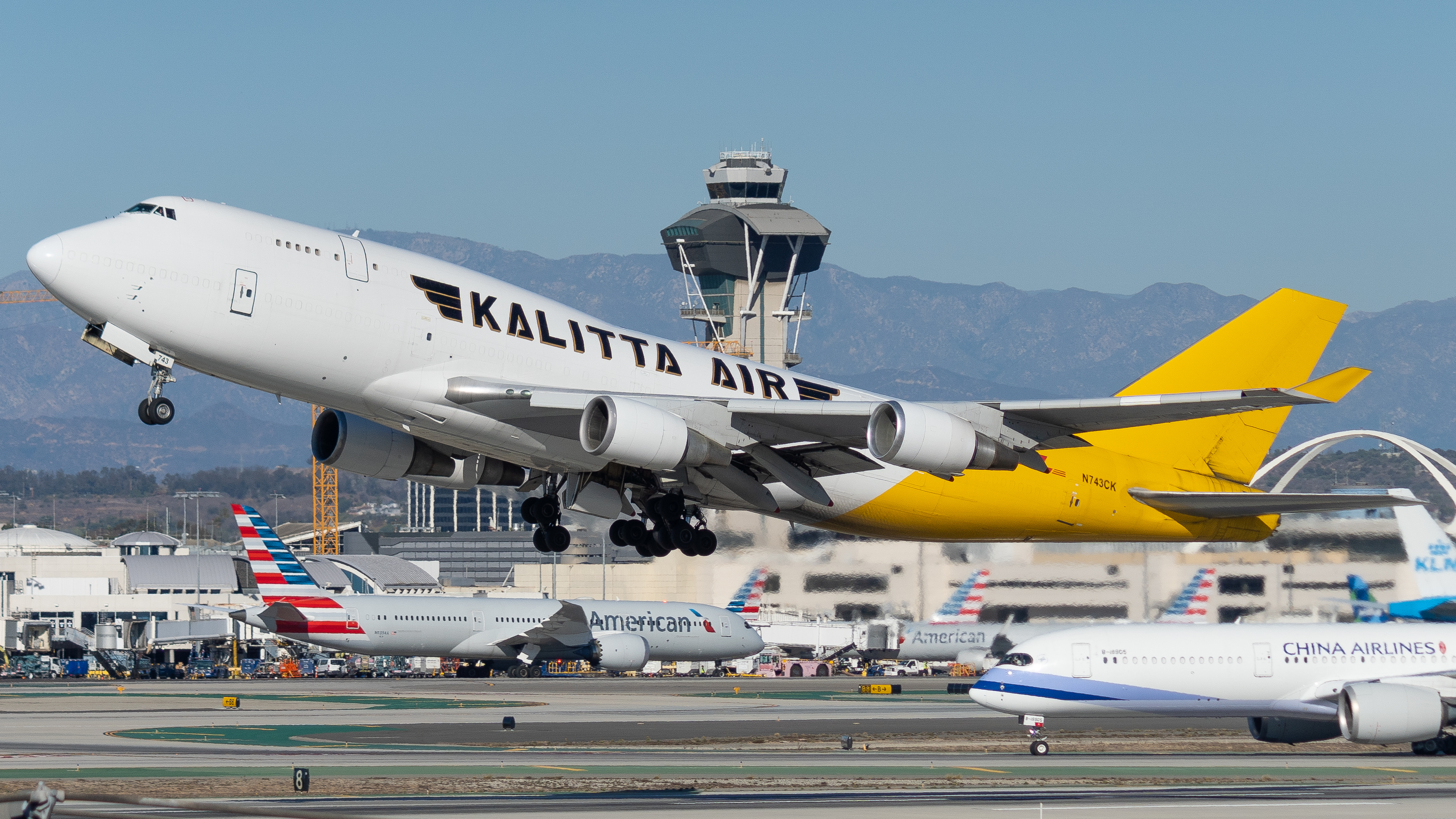 Full size: Kalitta Air Boeing 747-400F N743CK at Los Angeles International Airport