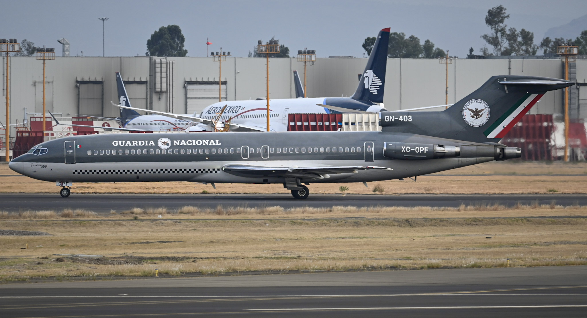 Full size: Mexico - Guardia Nacional Boeing 727-200 XC-OPF at Mexico City International Airport