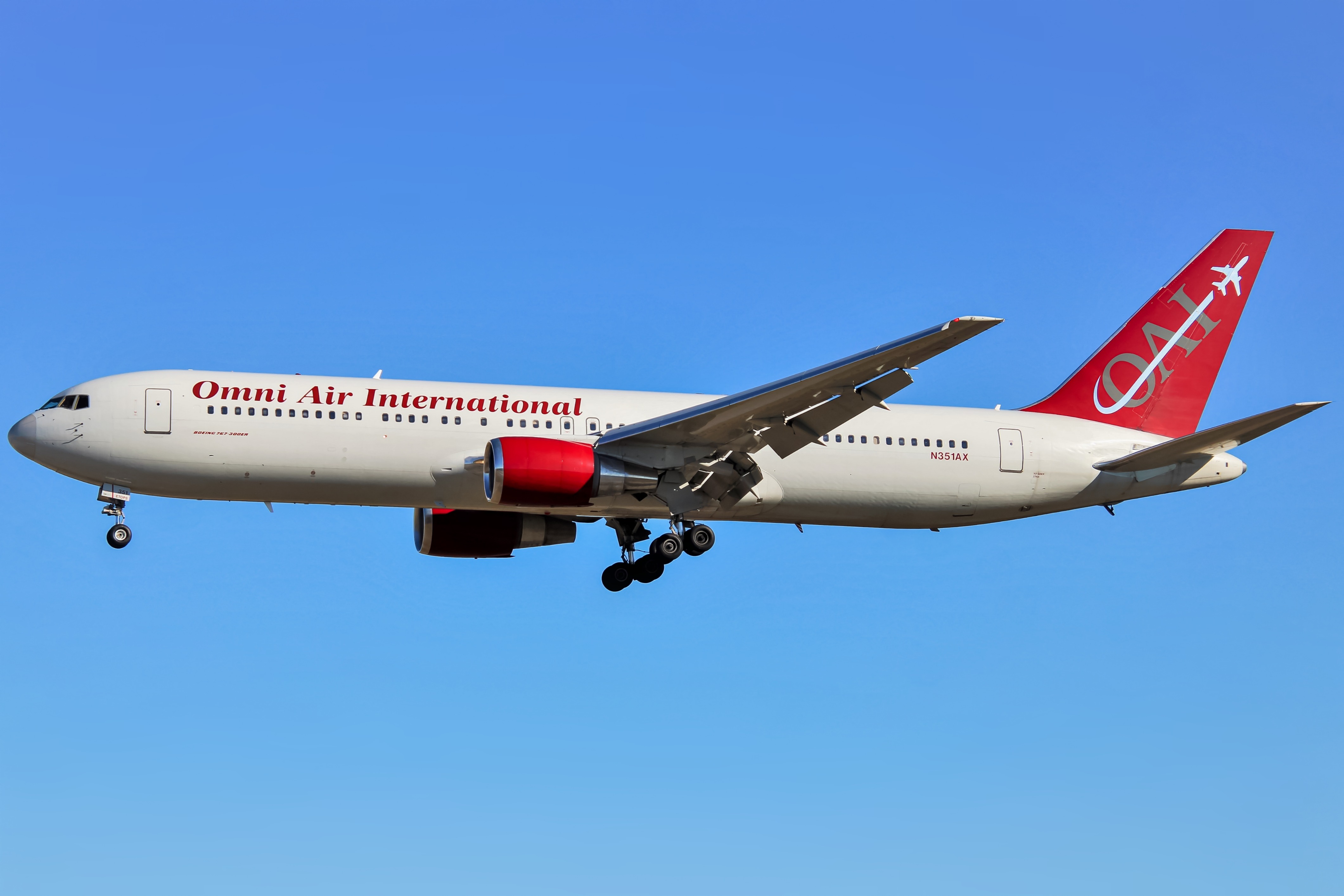 Full size: Omni Air International Boeing 767-300ER N351AX at Baltimore/Washington International Thurgood Marshall Airport