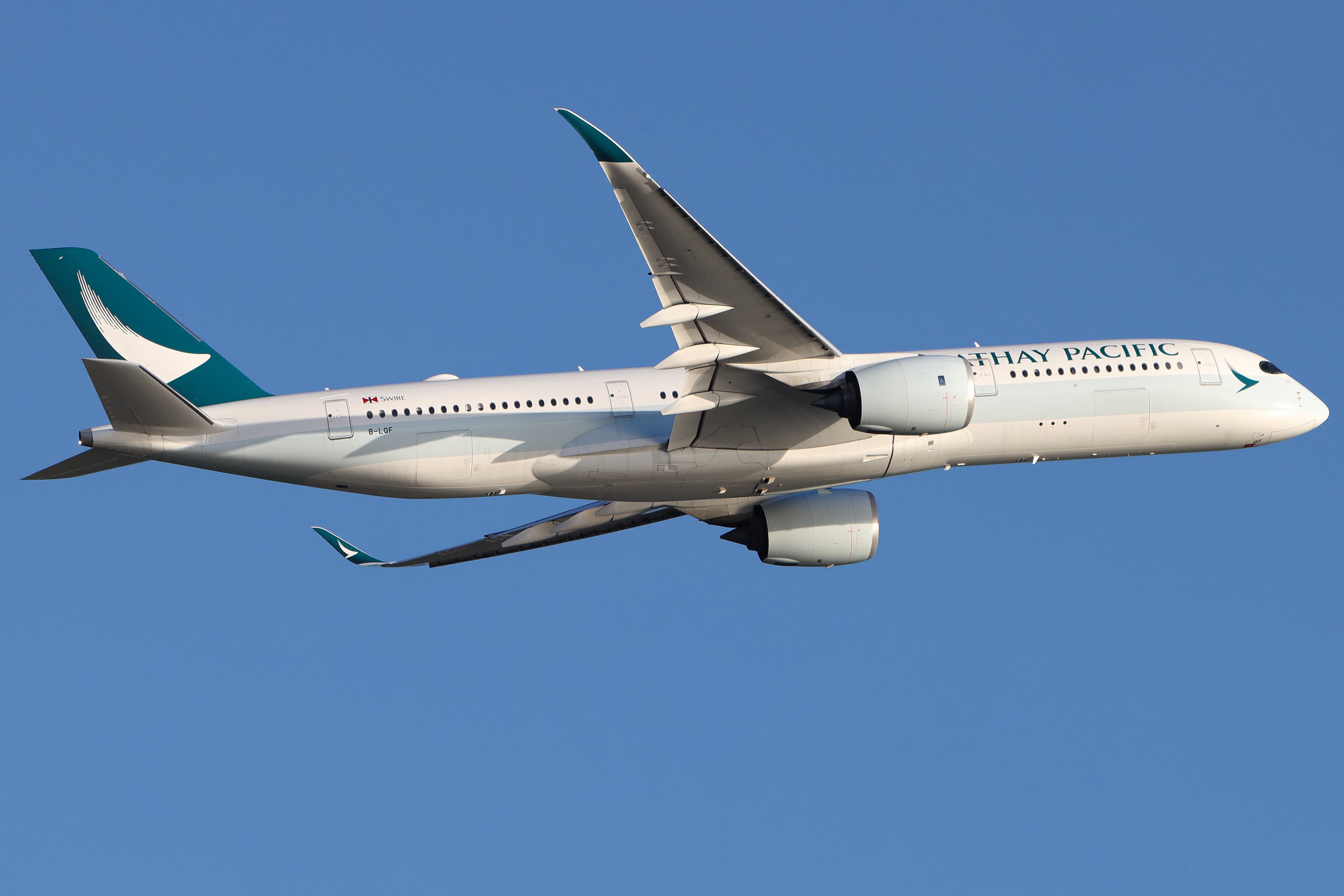 Full size: Cathay Pacific Airbus A350-900 B-LQF at Hong Kong International Airport