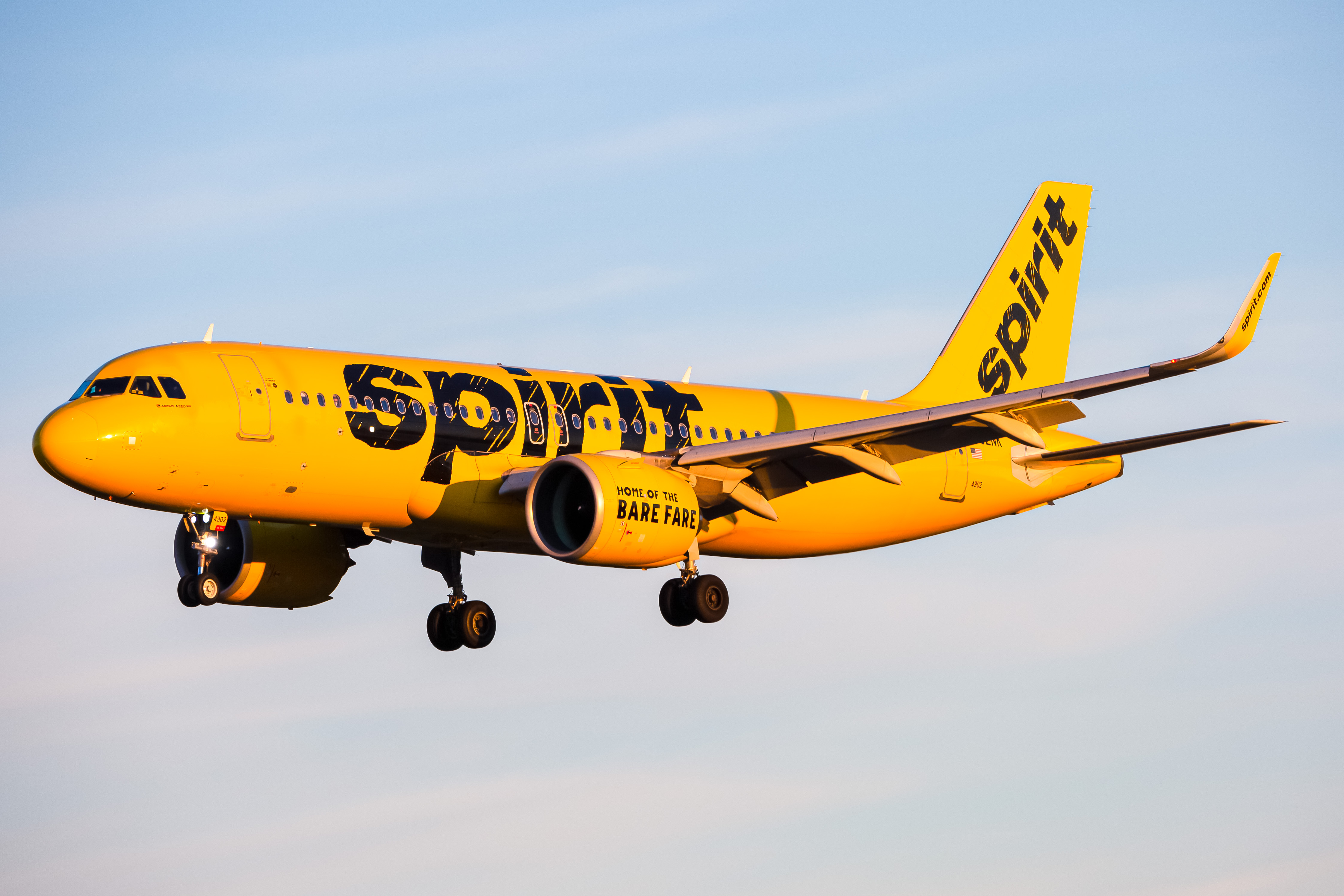 Full size: Spirit Airlines Airbus A320NEO N902NK at Baltimore/Washington International Thurgood Marshall Airport
