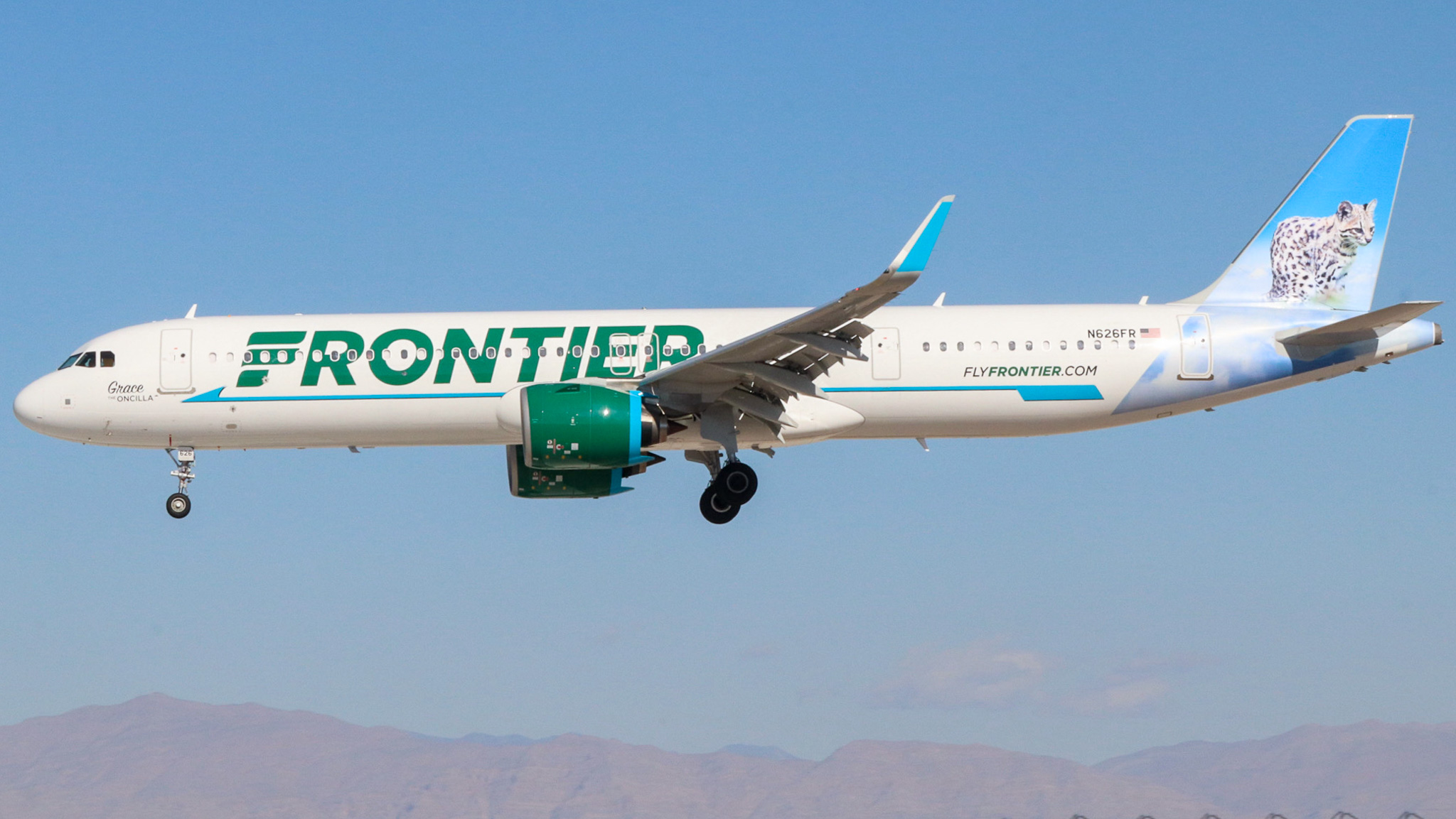 Full size: Frontier Airlines Airbus A321NEO N626FR at Harry Reid International Airport