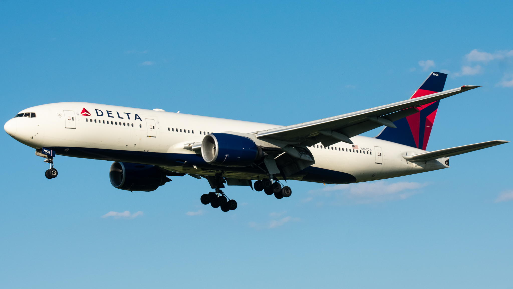 Full size: Delta Airlines Boeing 777-200ER N867DA at Baltimore/Washington International Thurgood Marshall Airport