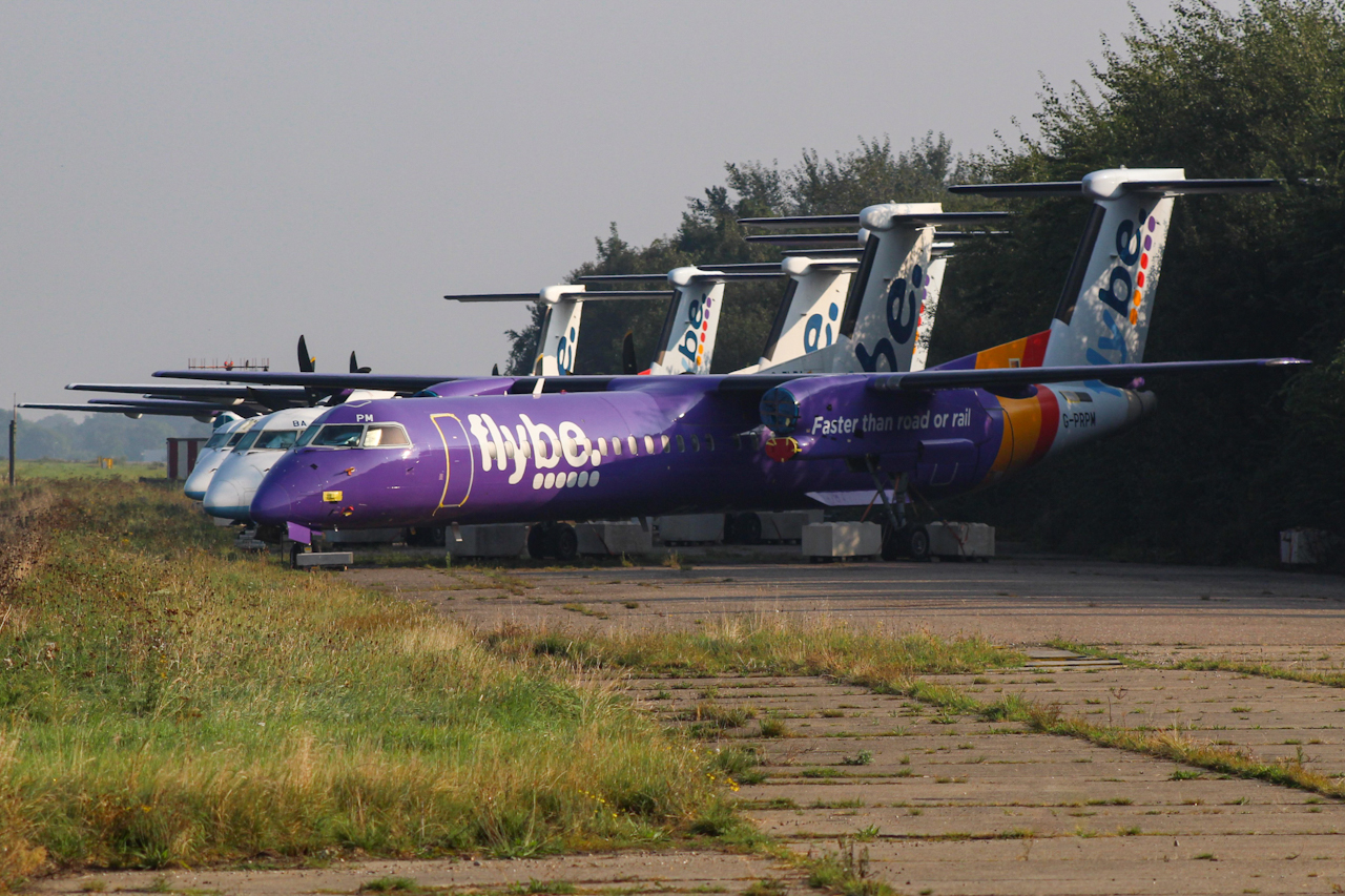 Full size: Flybe De Havilland DHC-8 G-PRPM at Maastricht Aachen Airport