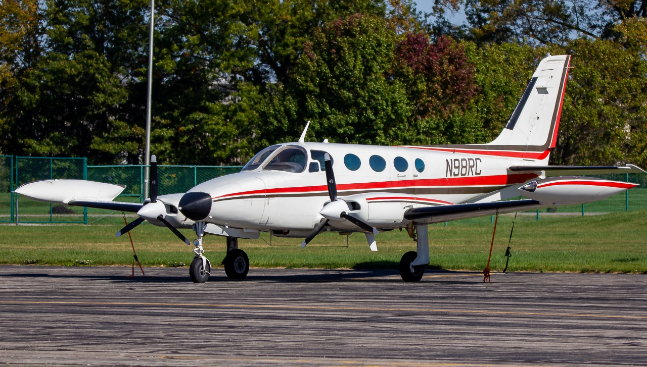 Full size: PRIVATE Cessna 340 N98RC at Delaware Municipal Airport