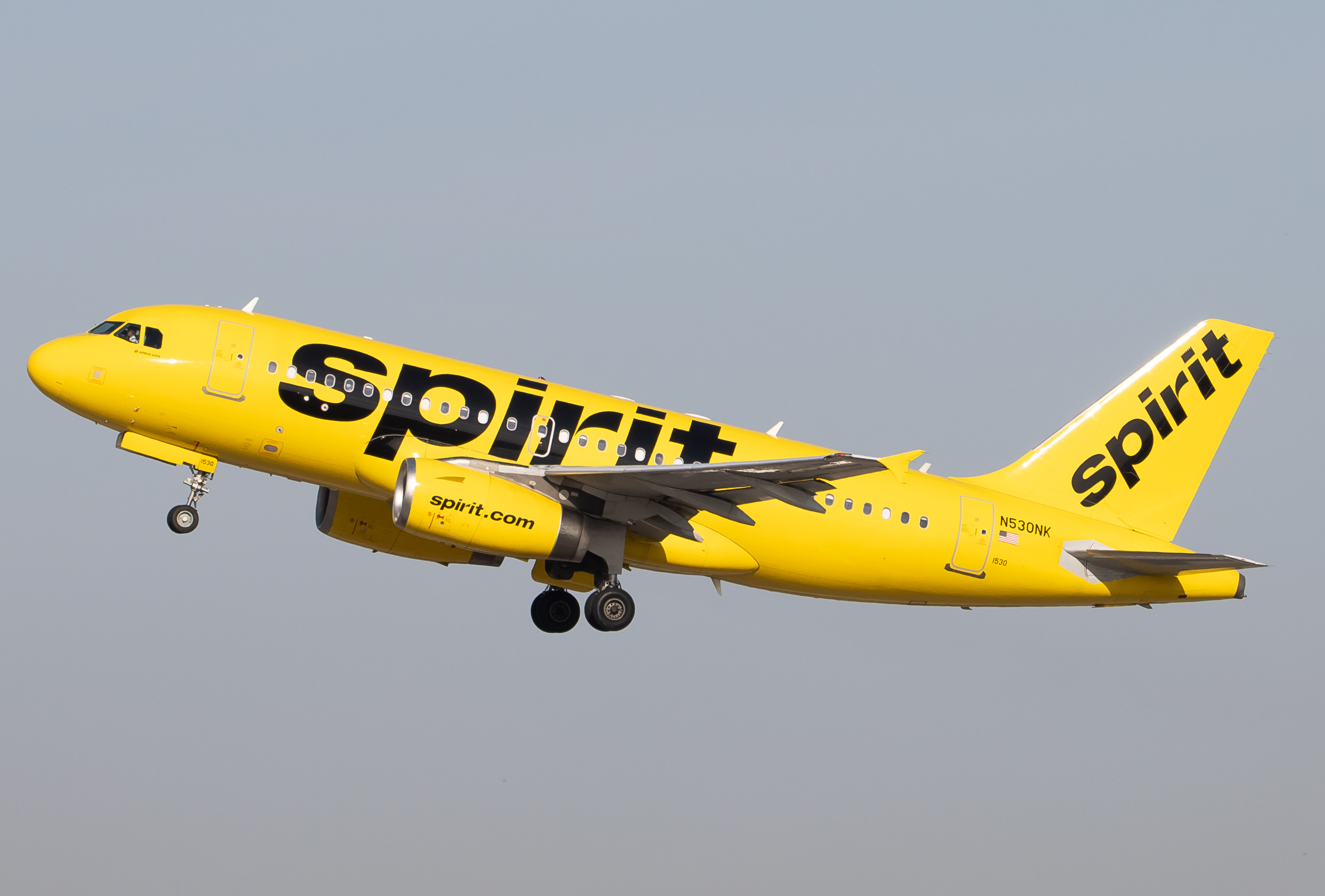 Full size: Spirit Airlines Airbus A319-100 N530NK at Orlando International Airport