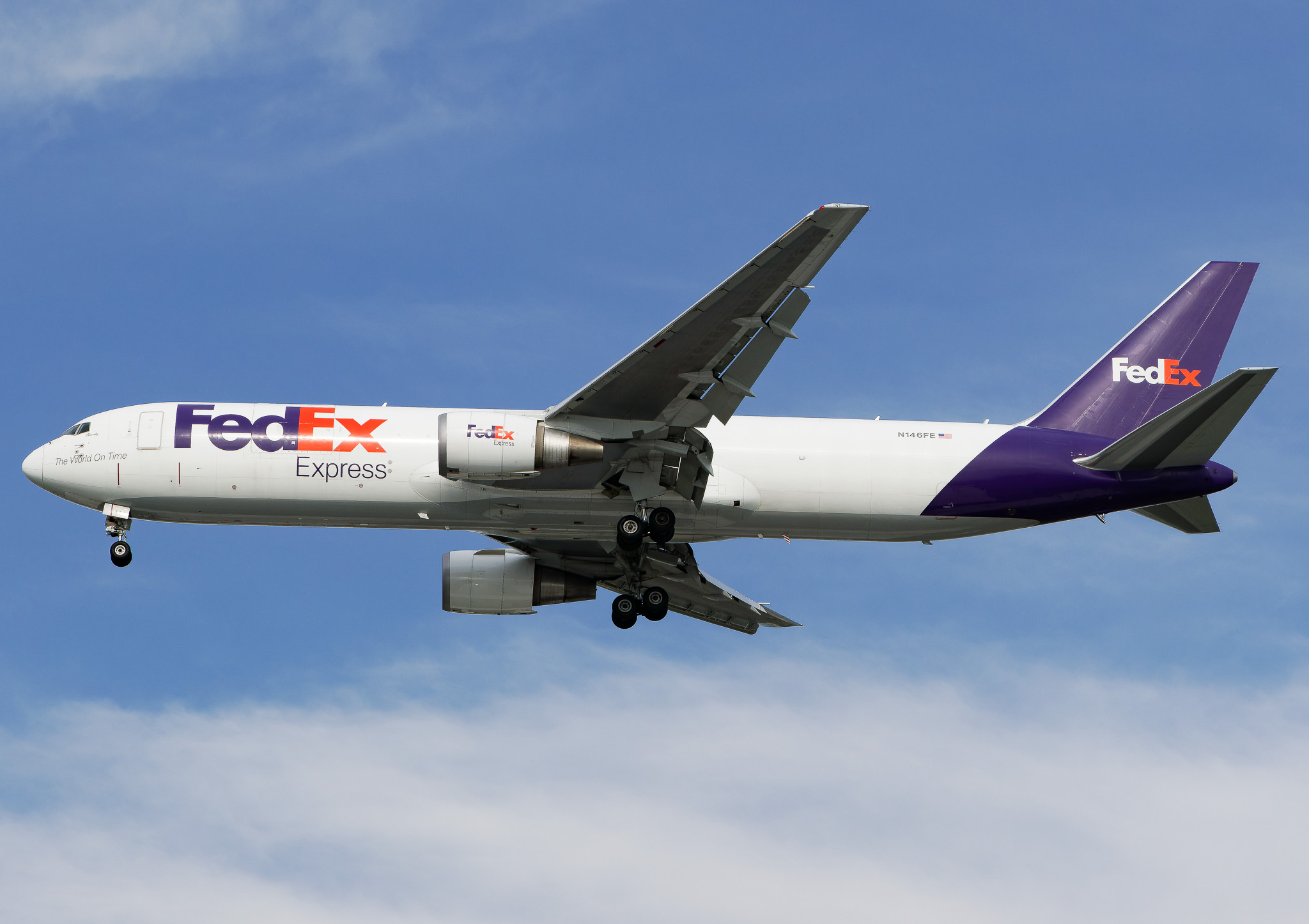 Full size: FedEx Boeing 767-300F N146FE at Tampa International Airport