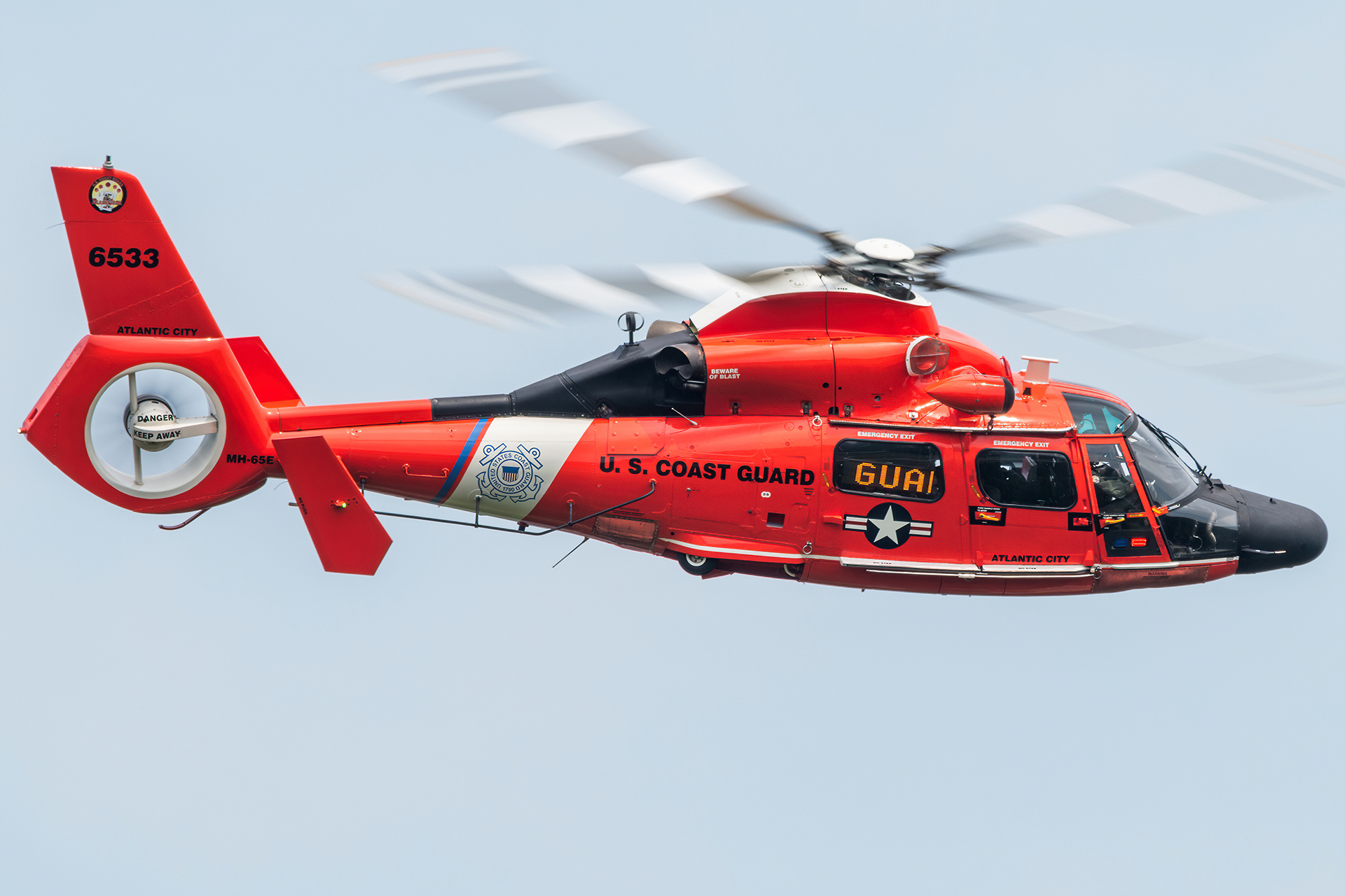 Full size: USCG - United States Coast Guard Eurocopter MH-65 6533 at College Park Airport