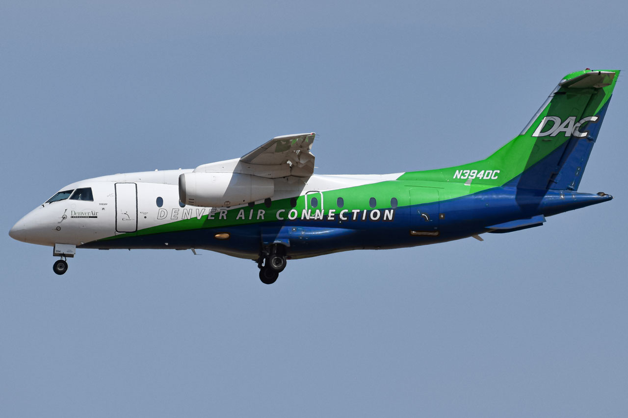 Full size: Denver Air Connection Dornier 328JET N394DC at Denver International Airport