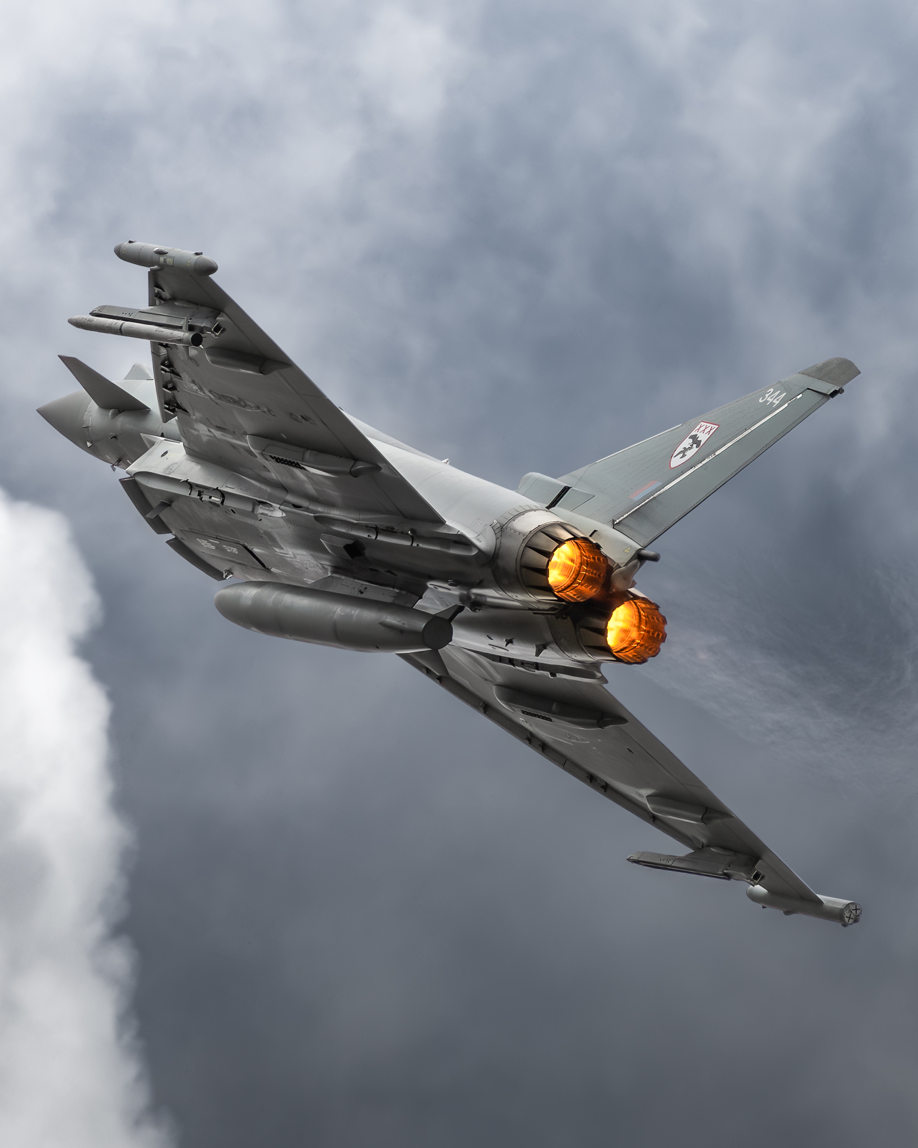 Full size: Royal Air Force Eurofighter Typhoon ZK344 at Fairford Airport