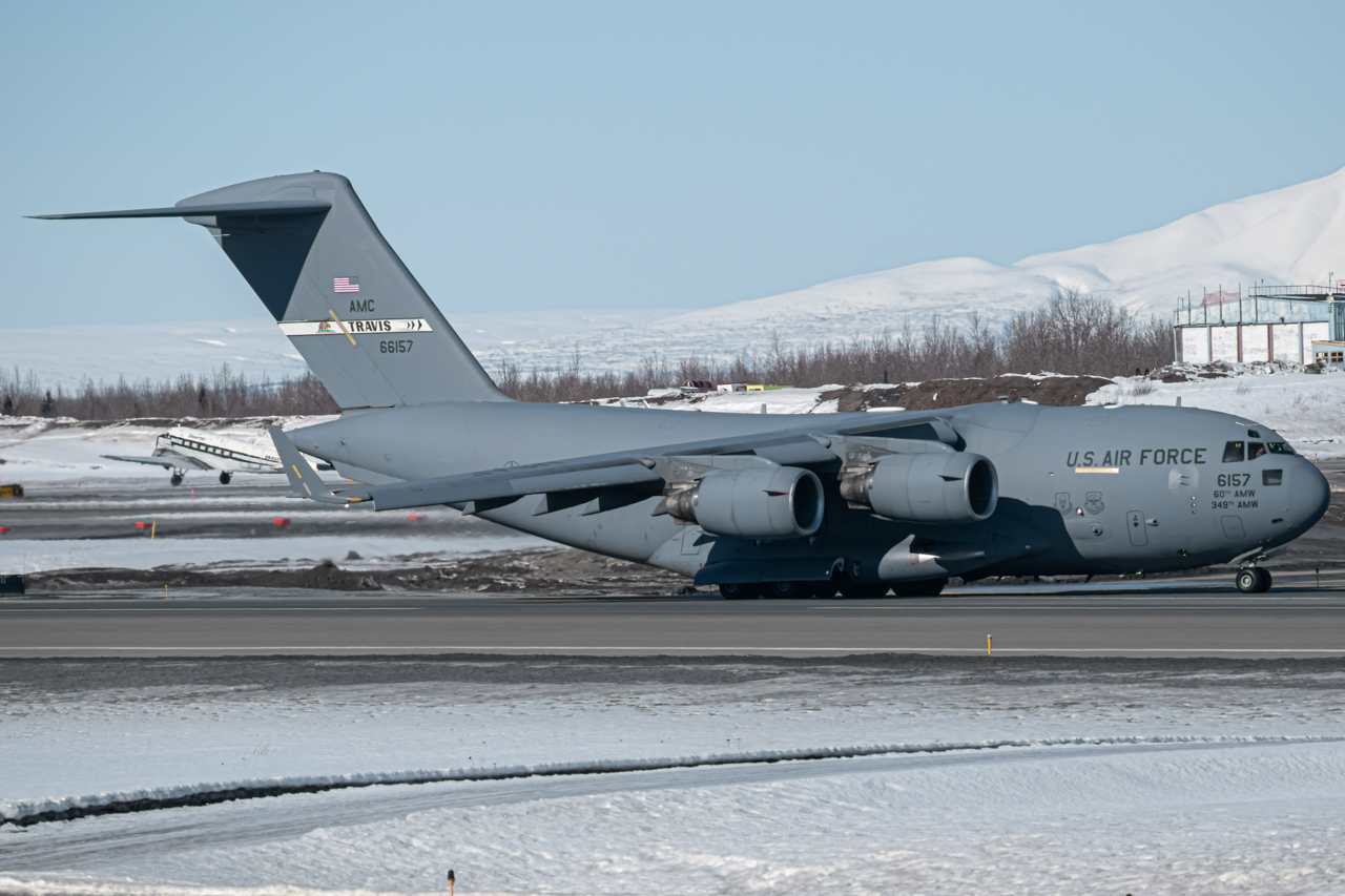 Full size: USAF - United States Air Force Boeing C-17 Globemaster III 06-6157 at Anchorage Ted Stevens International Airport