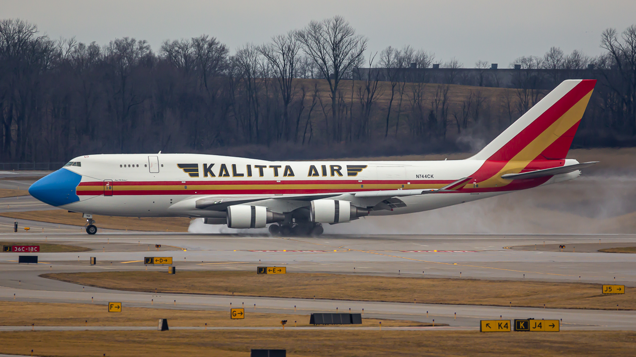 Full size: Kallita Air Boeing 747-400 BCF N744CK at Cincinnati/Northern Kentucky International Airport