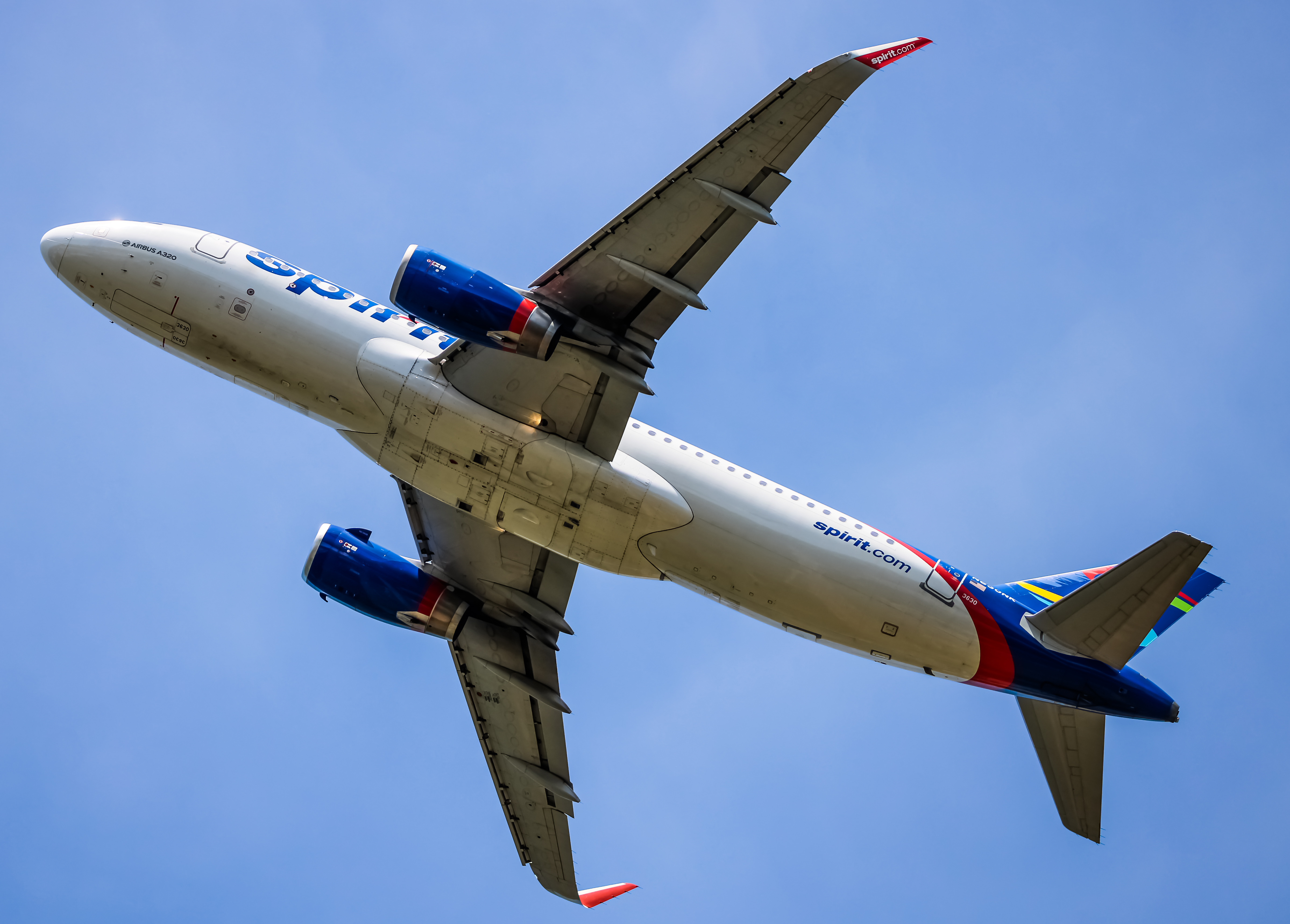 Full size: Spirit Airlines Airbus A320 N630NK at Baltimore/Washington International Thurgood Marshall Airport