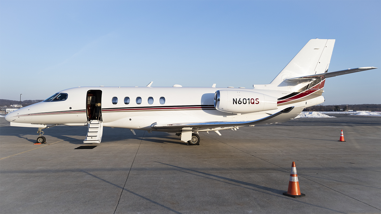 Full size: NetJets Cessna Citation Latitude N601QS at Frederick Municipal Airport