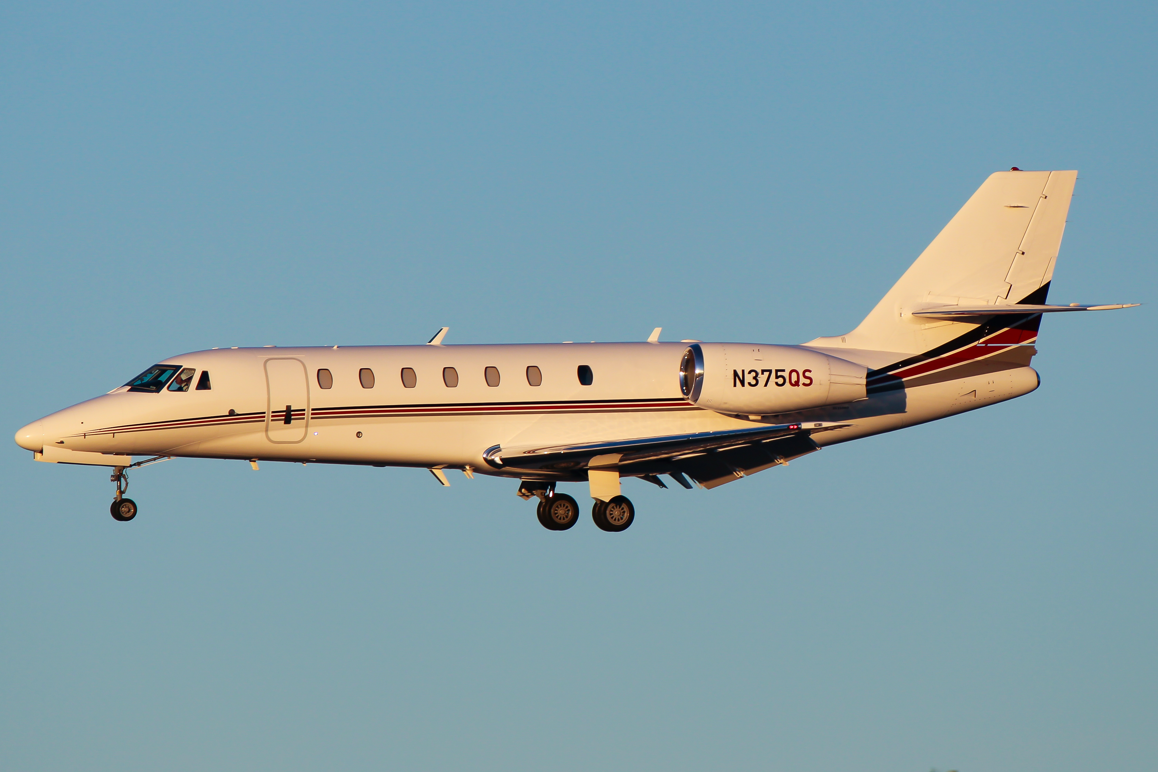 Full size: NetJets Cessna 680 N375QS at San Diego International Airport