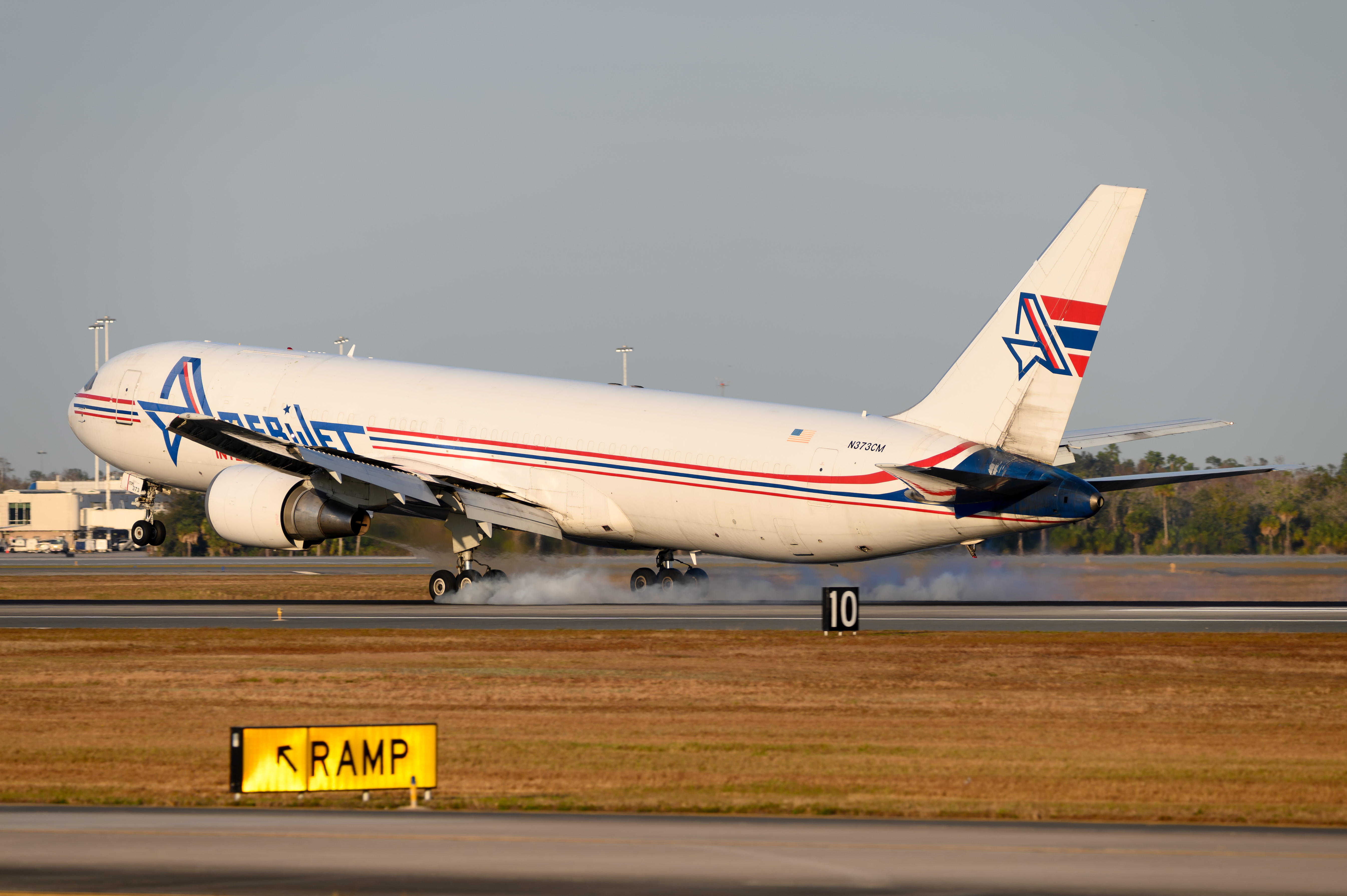 Full size: Amerijet Boeing 767-300F N373CM at Orlando International Airport