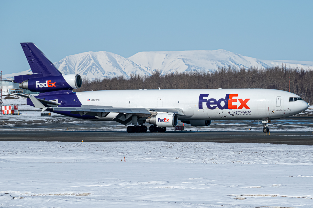 Full size: FedEx McDonnell Douglas MD-11F N522FE at Anchorage Ted Stevens International Airport