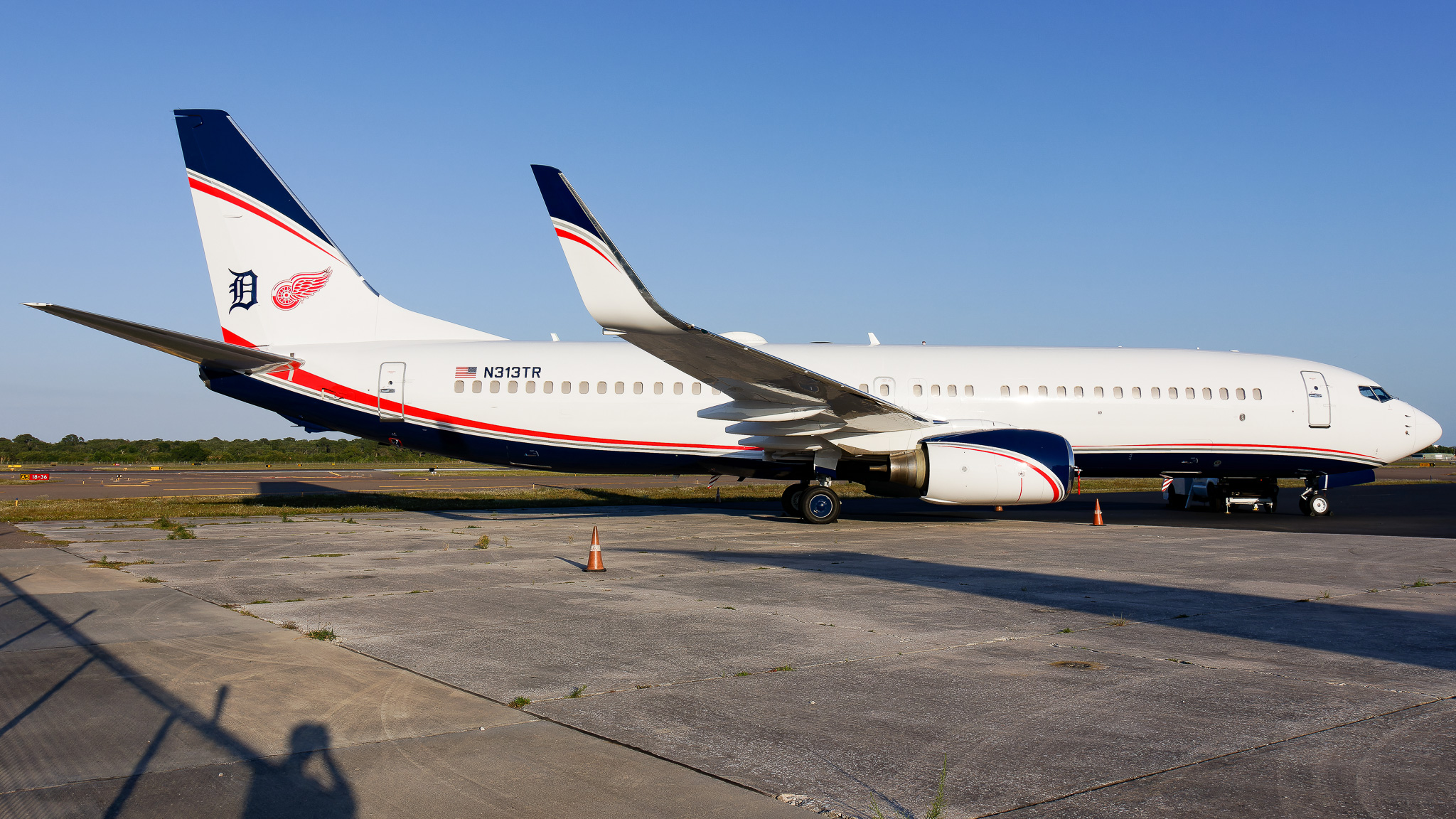 Full size: Olympia Aviation Boeing 737-800 N313TR at St. Petersburg Clearwater International Airport