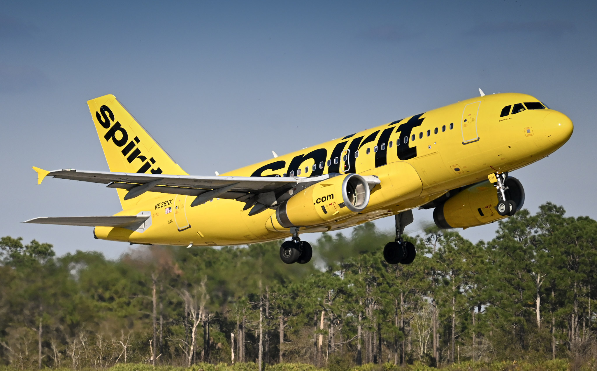 Full size: Spirit Airlines  Airbus A319 N528NK at Orlando International Airport