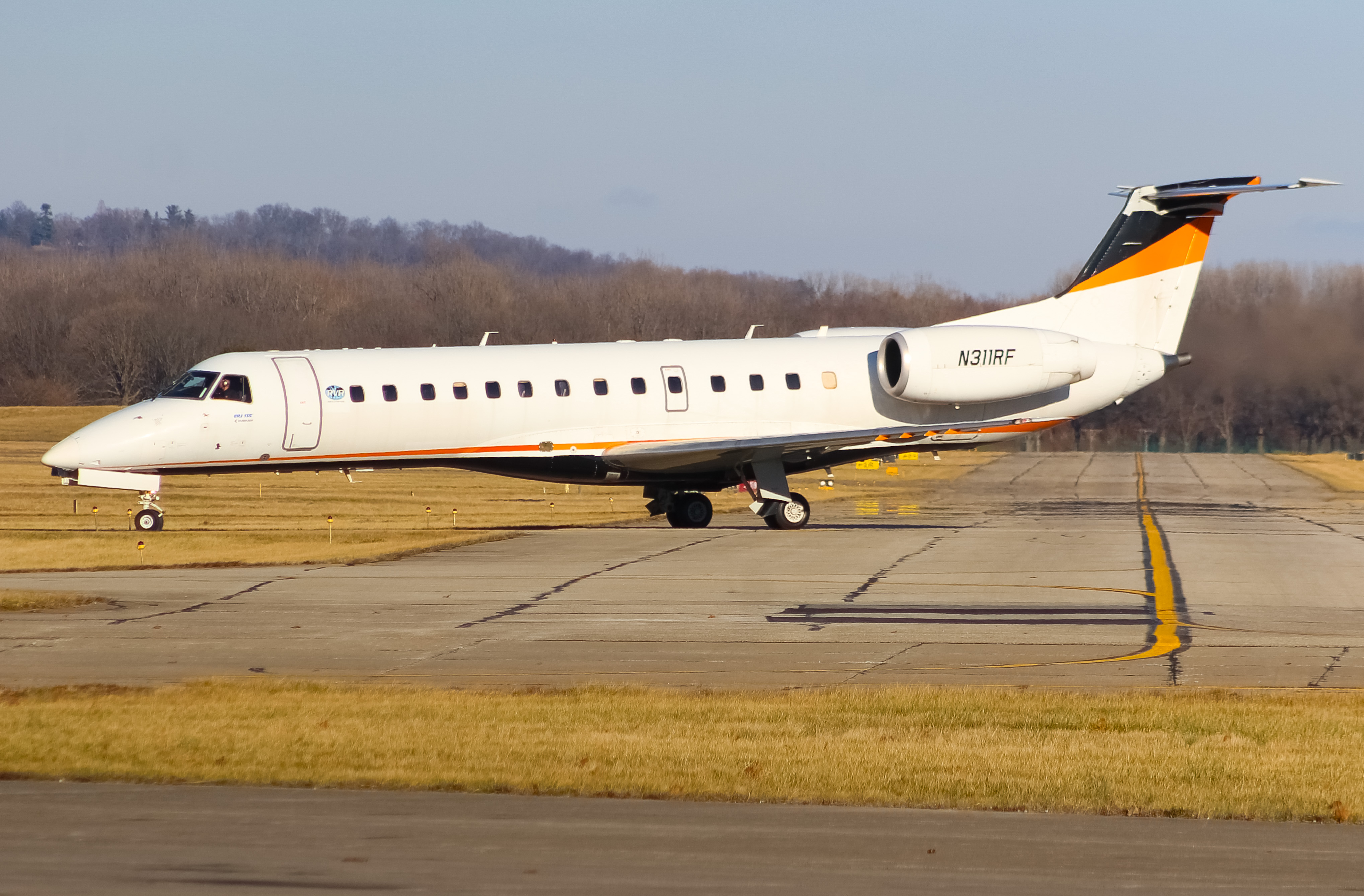 Full size: RVR Air Charter Embraer ERJ135 N311RF at Cincinnati Municipal Airport/Lunken Field