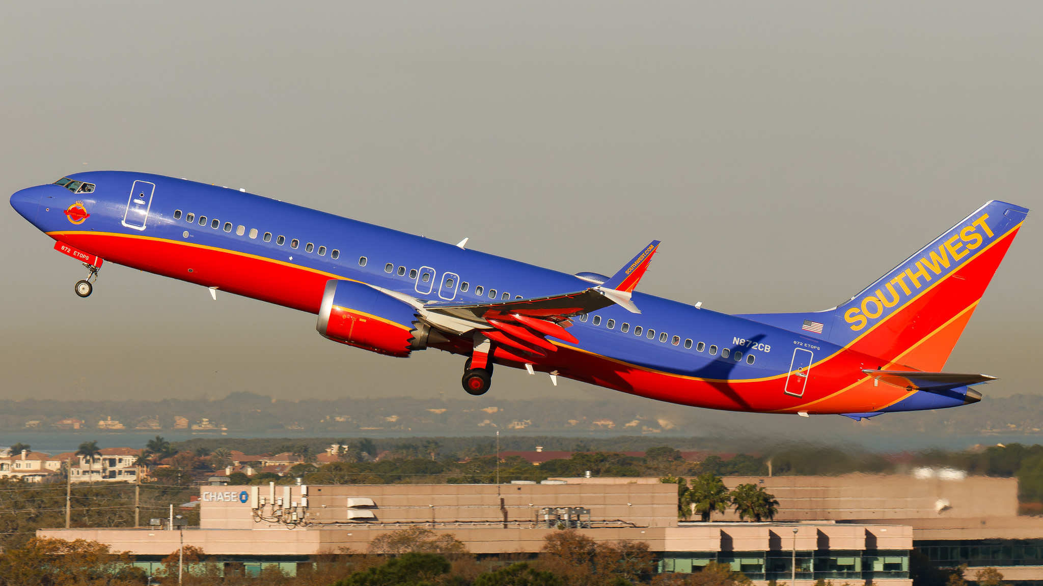 Full size: Southwest Airlines Boeing 737 MAX 8 N872CB at Tampa International Airport