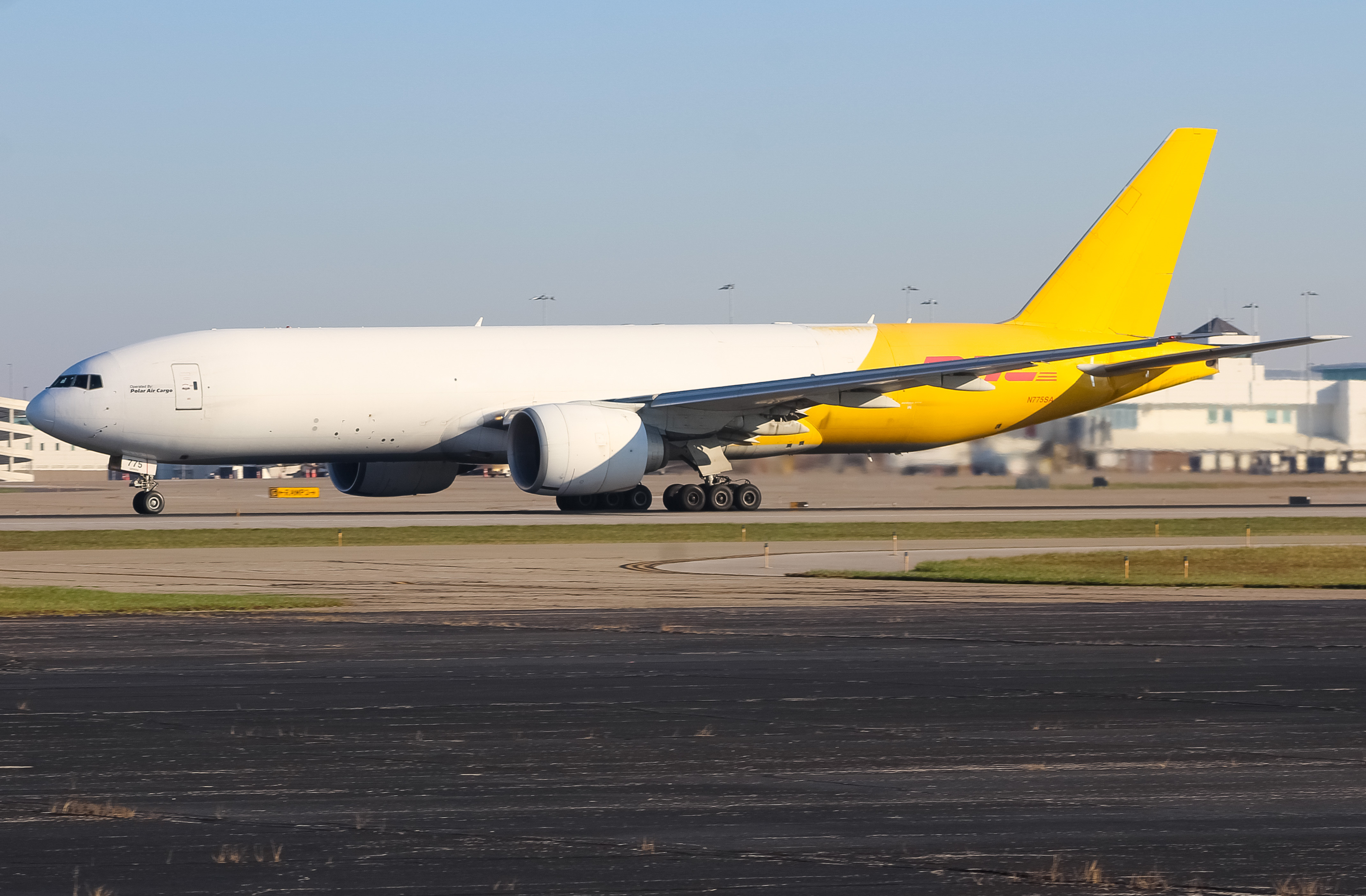 Full size: DHL Boeing 777-F N775SA at Cincinnati/Northern Kentucky International Airport