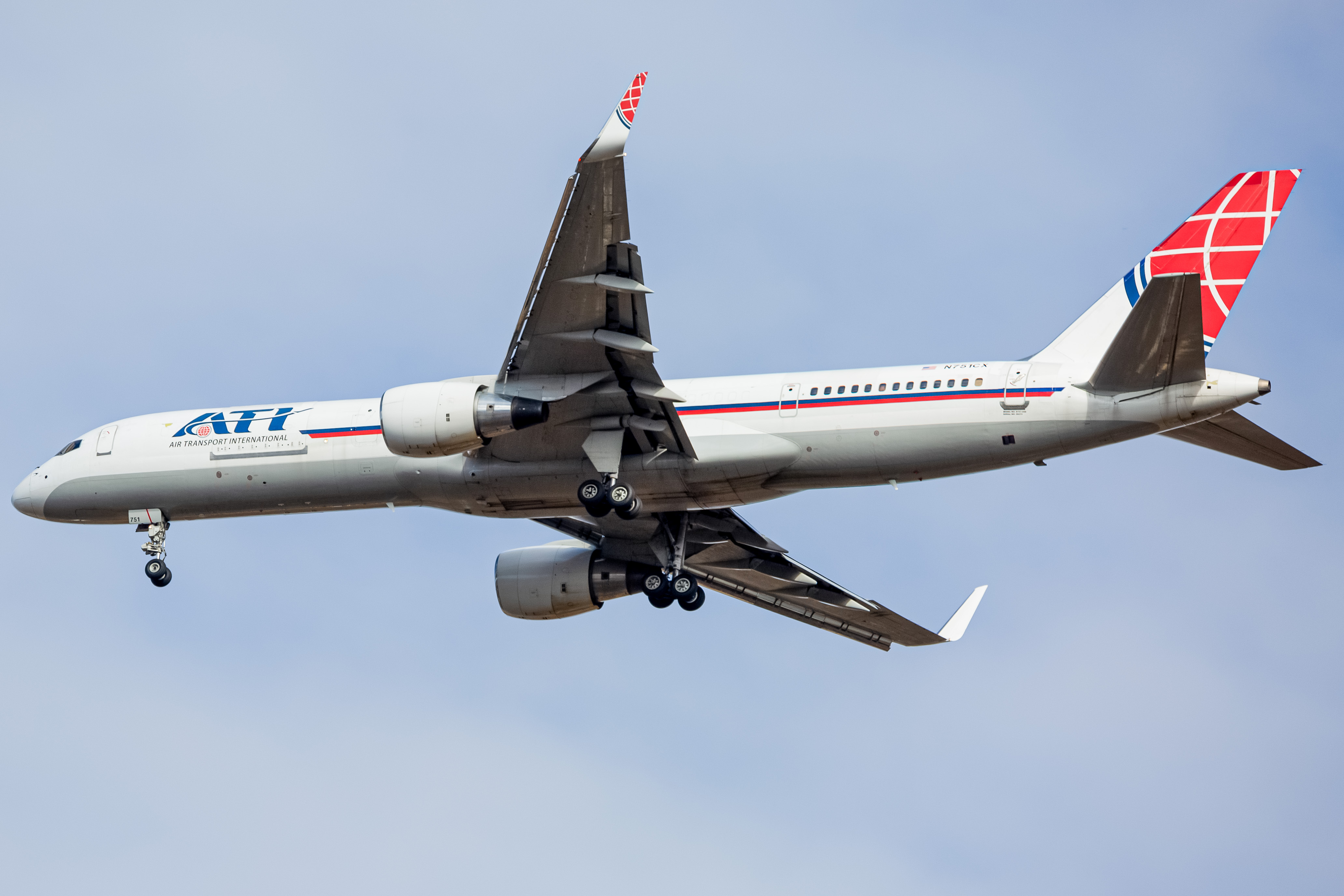 Full size: Air Transport International Boeing 757-200 Combi N751CX at Baltimore/Washington International Thurgood Marshall Airport