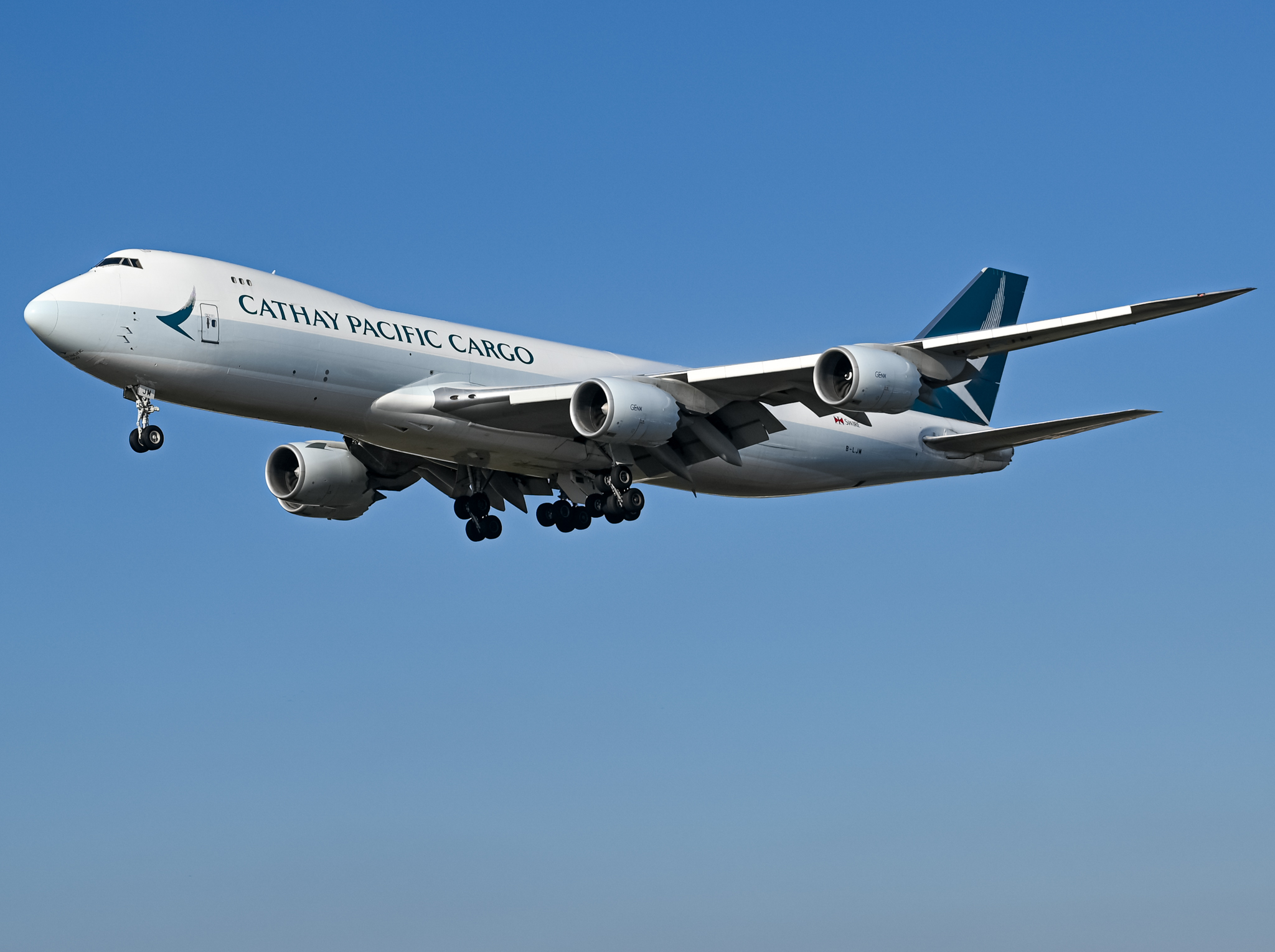 Full size: Cathay Pacific Cargo Boeing 747-8F B-LJM at Los Angeles International Airport
