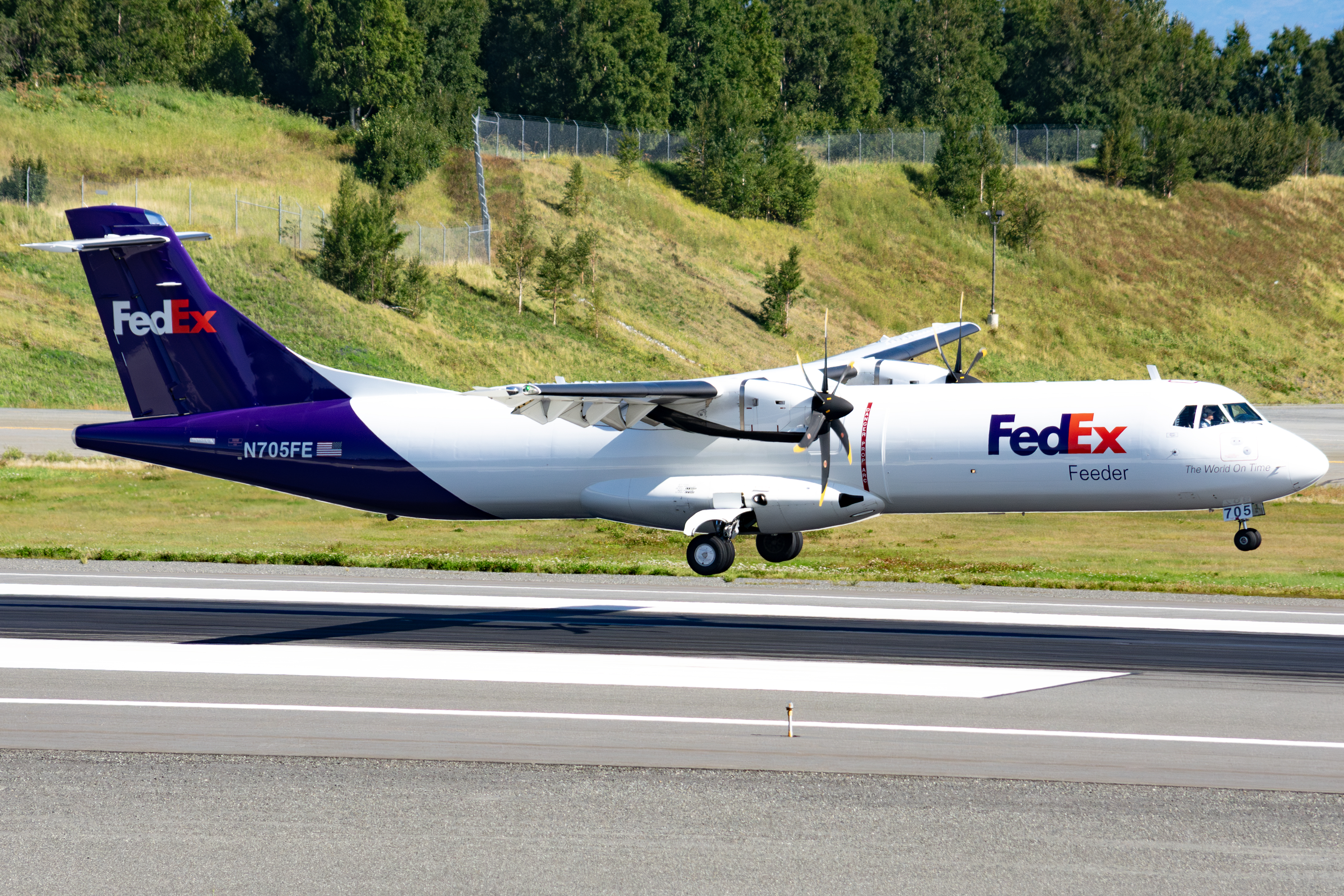 Full size: FedEx Feeder ATR 72-600F N705FE at Anchorage Ted Stevens International Airport
