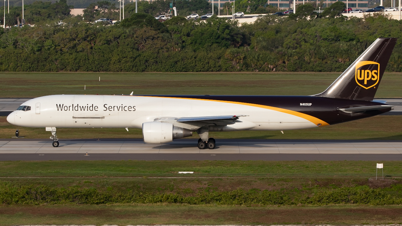 Full size: UPS Boeing 757-200F N405UP  at Tampa International Airport