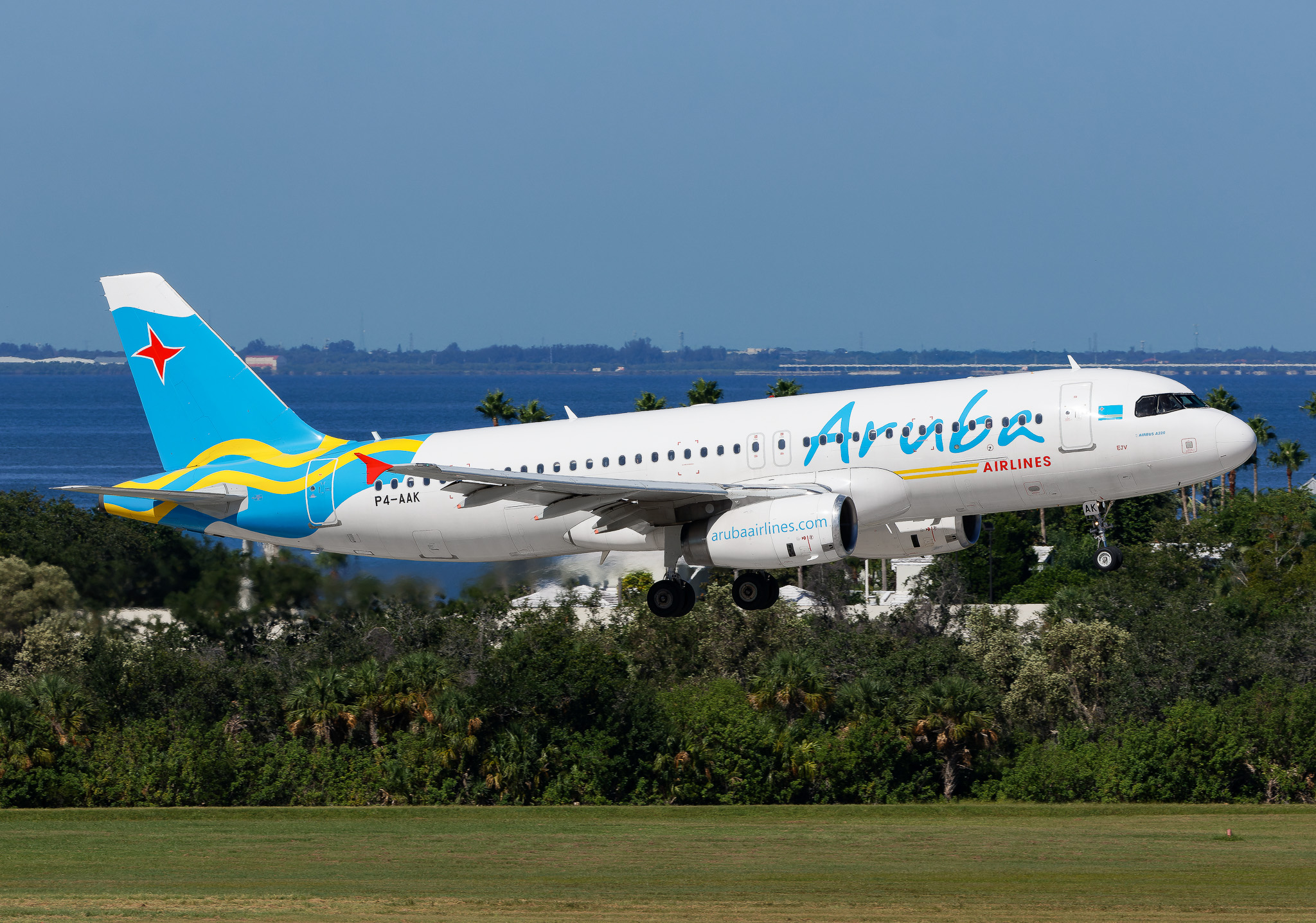 Full size: Aruba Airlines Airbus A320 P4-AAK at Tampa International Airport